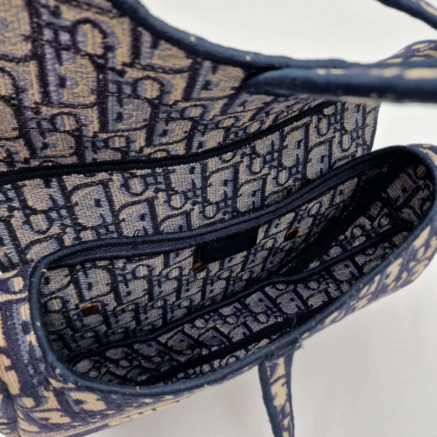 Dior Saddle Bag Blue Oblique