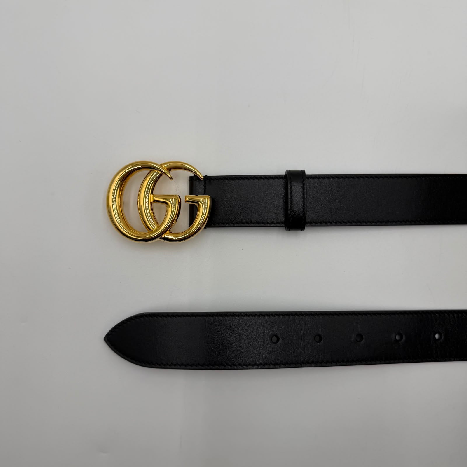Cinturón ancho de piel Gucci