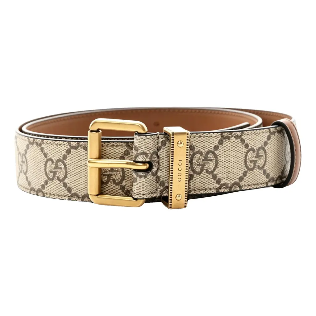 Gucci GG Supreme Monogram Leather Belt