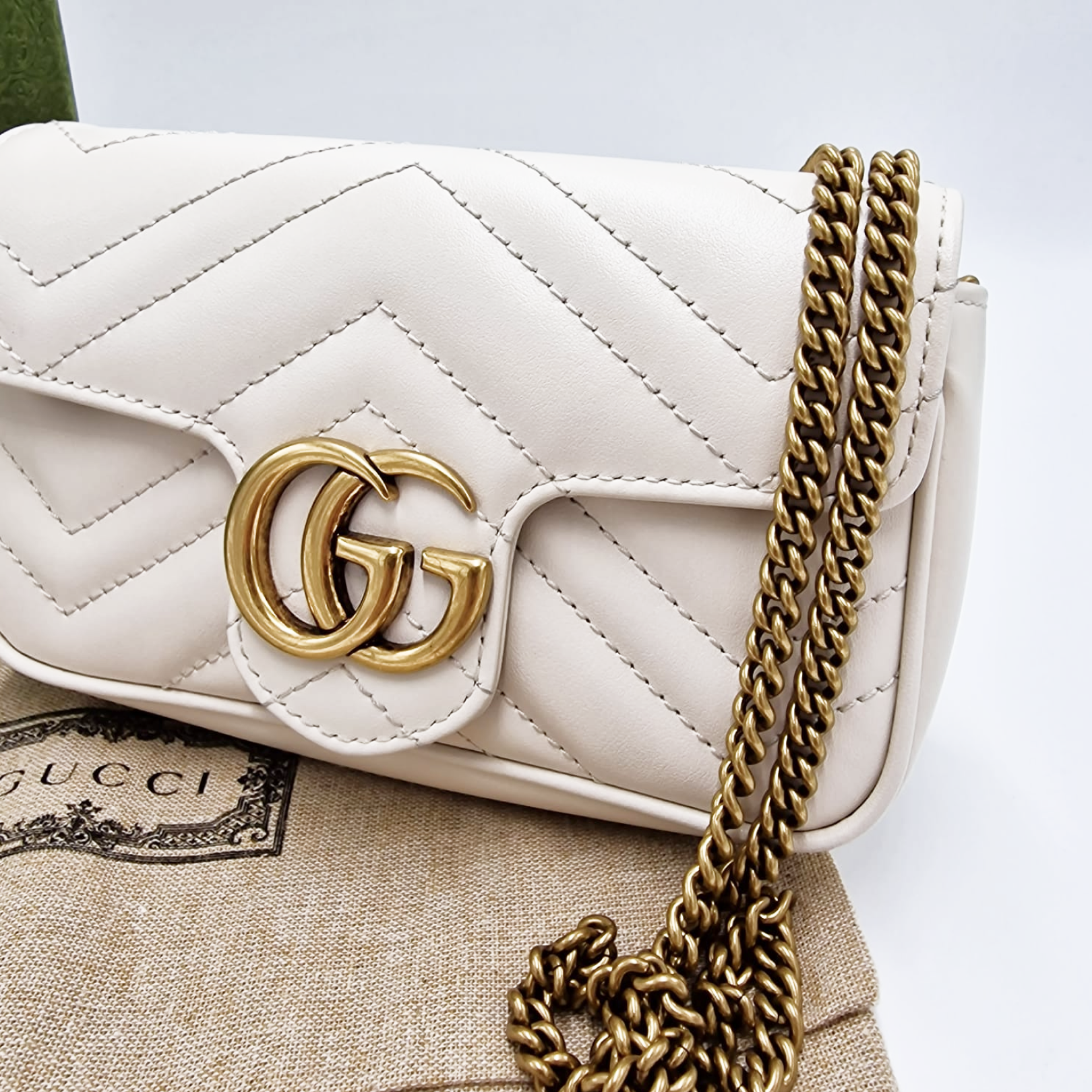 Gucci Super Mini GG Marmont Chain Bag