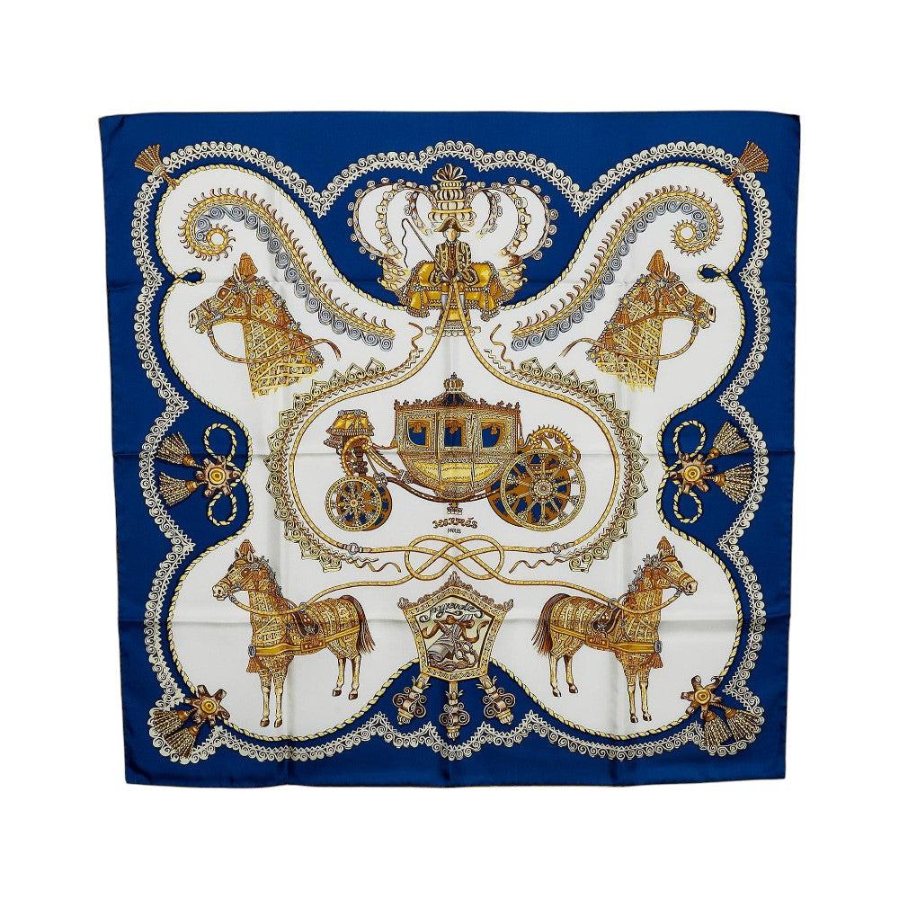 Bufanda Hermès Objets de Curiosité 90 Bleu Gris