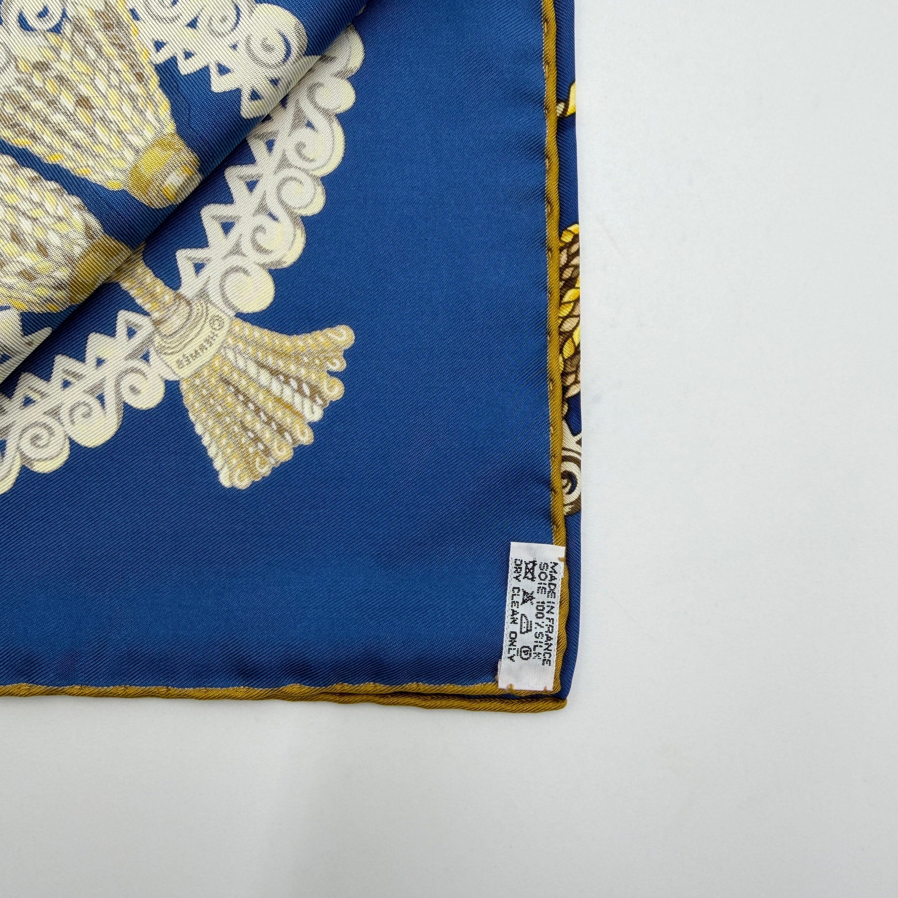 Bufanda Hermès Objets de Curiosité 90 Bleu Gris