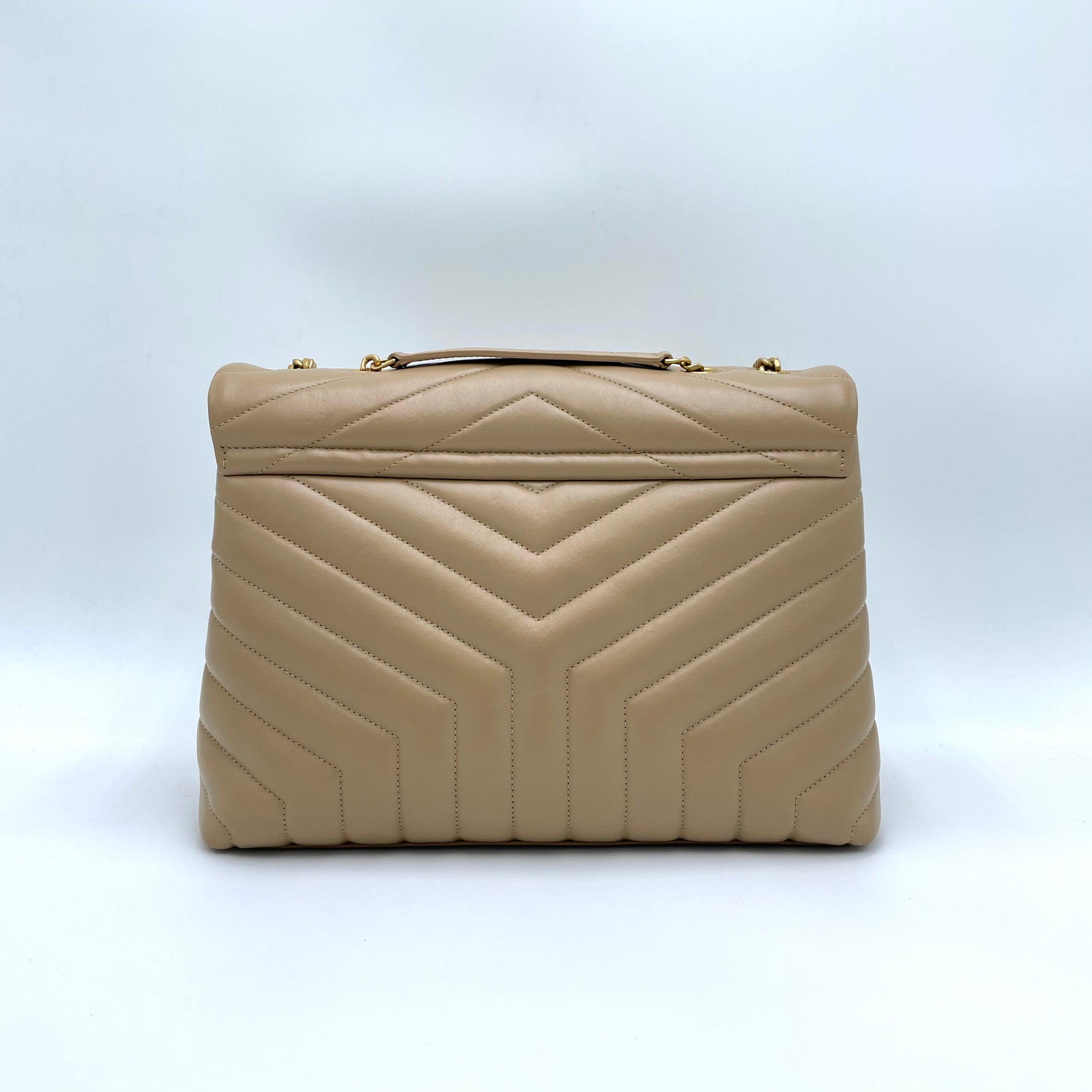 Saint Laurent Loulou Medium Dark Beige