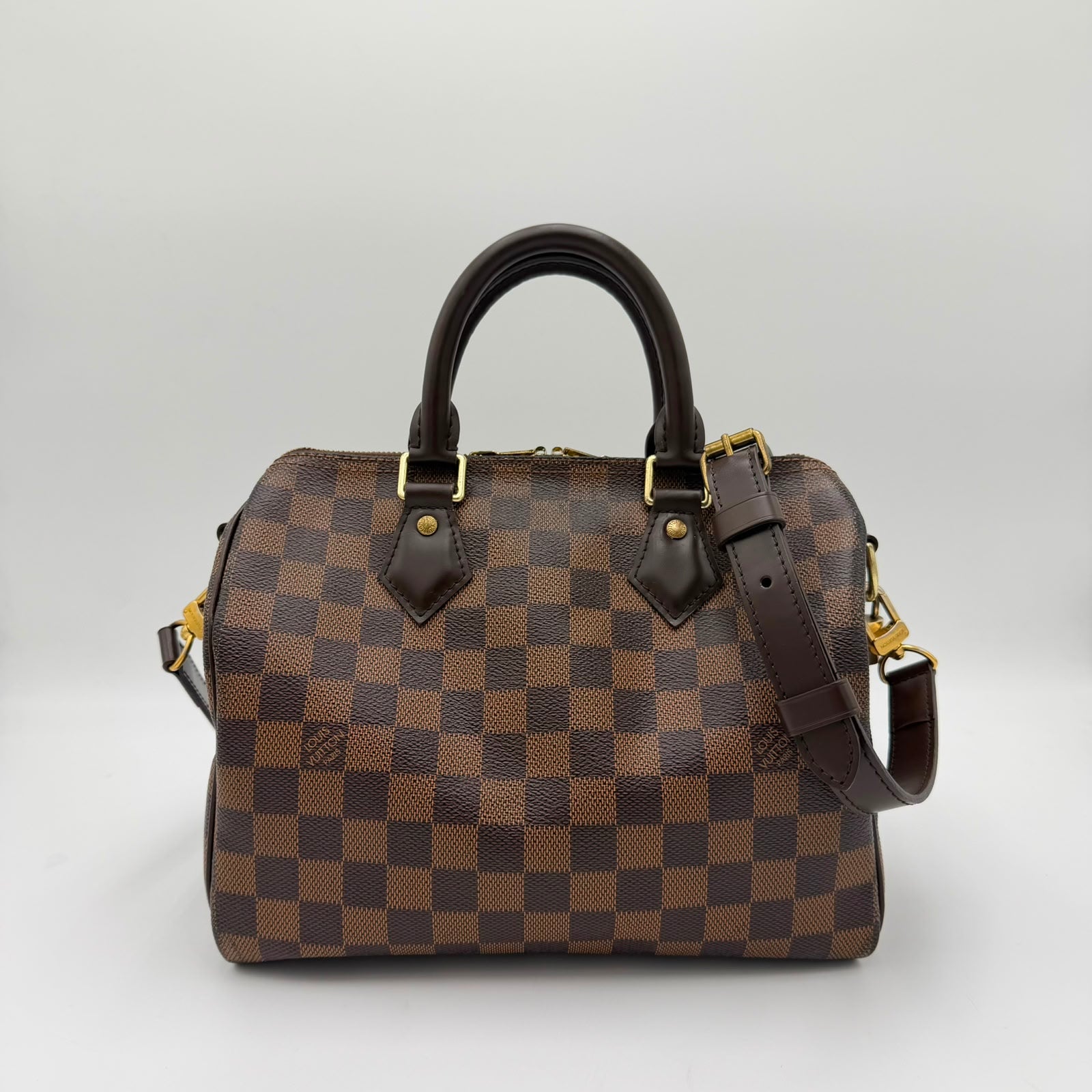 Louis Vuitton Speedy 25 Damier Ebene w/ Strap