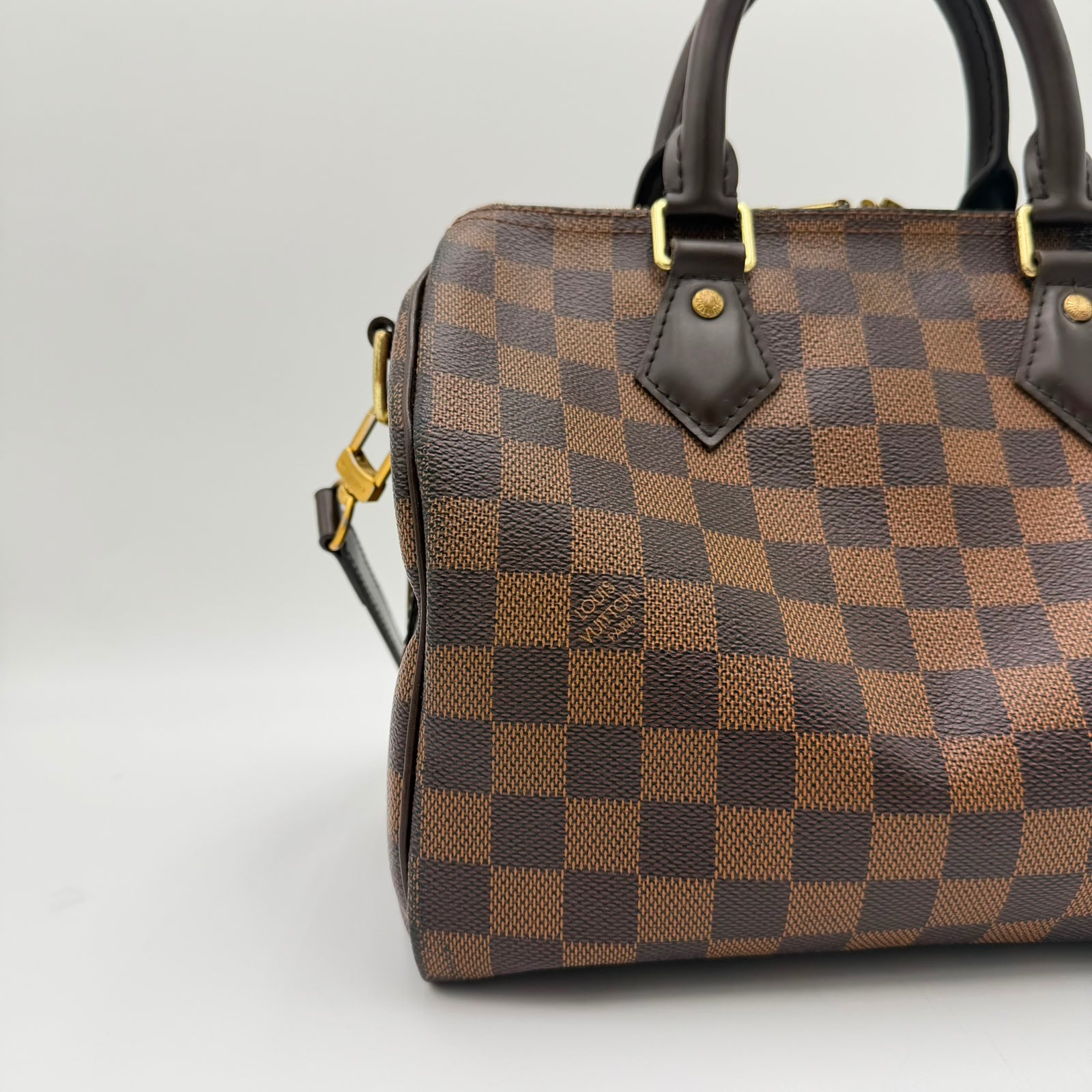 Louis Vuitton Speedy 25 Damier Ebene w/ Strap