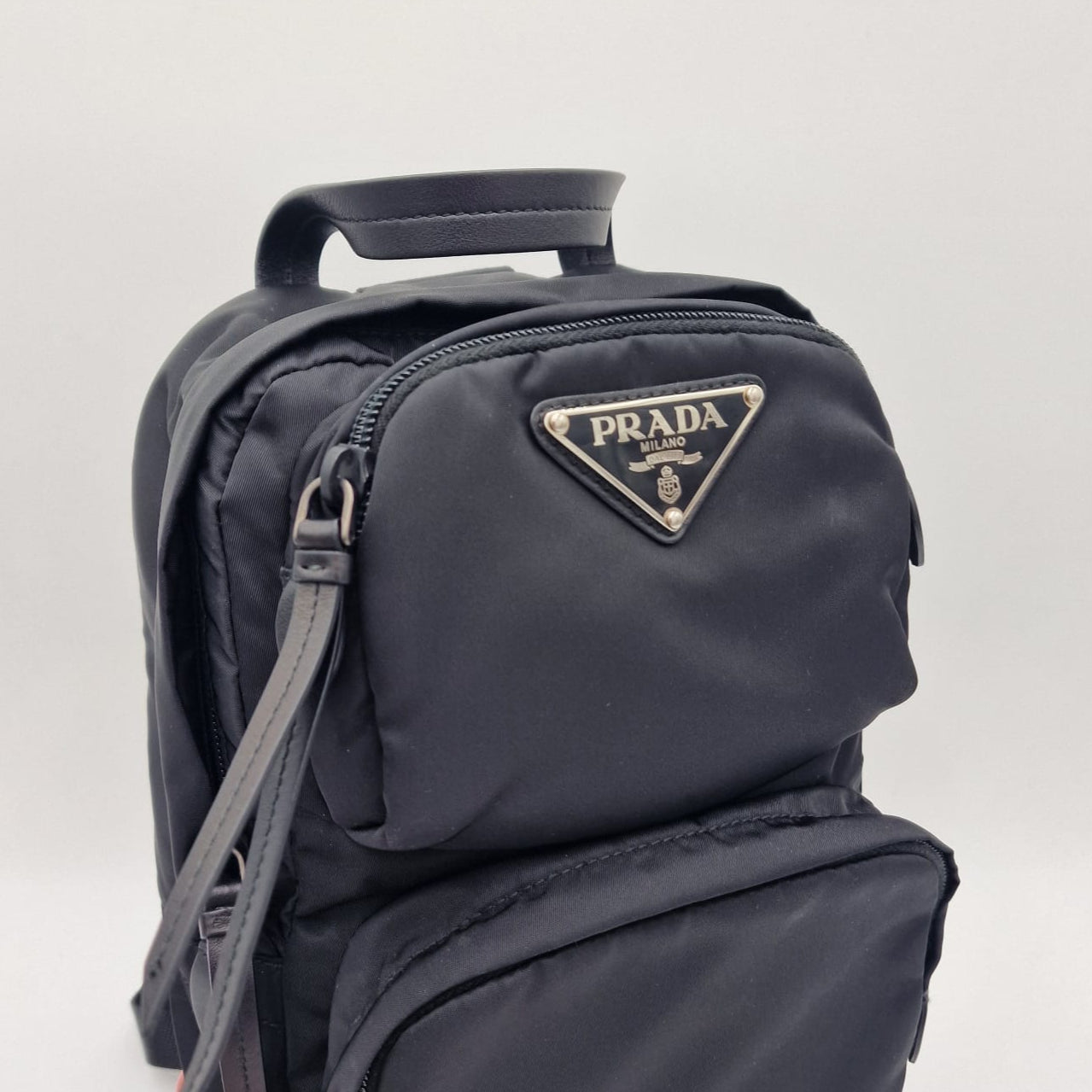 Prada Re-Nylon Saffiano Leather Backpack