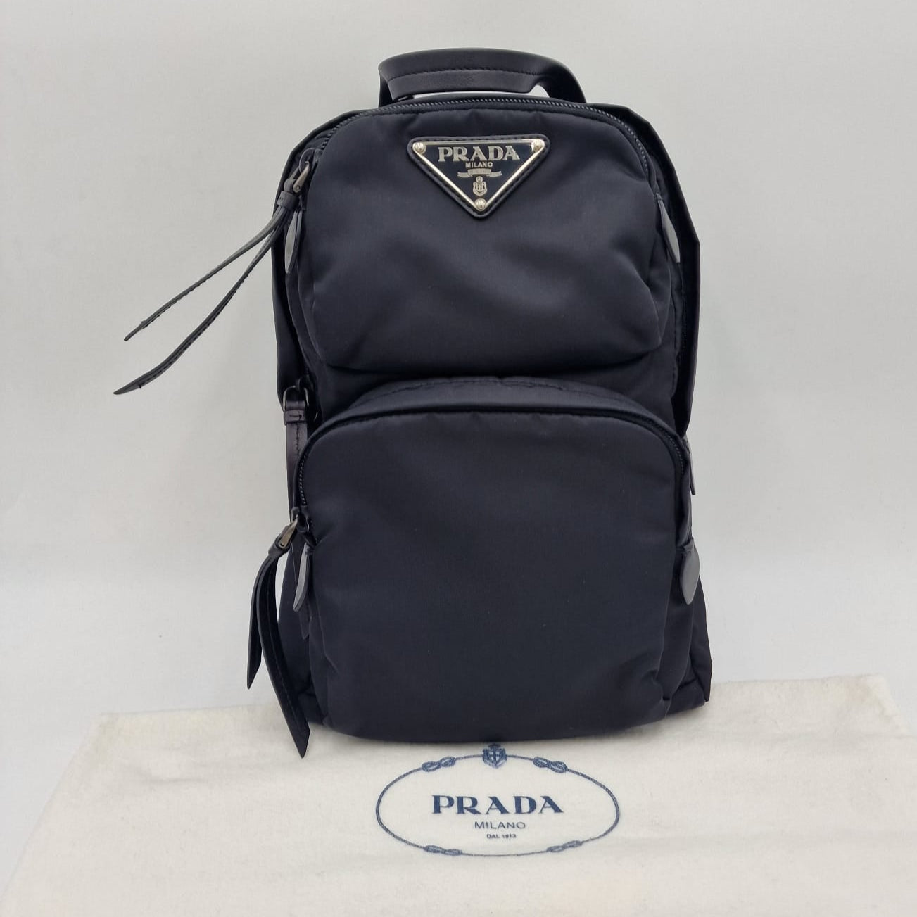 Prada Re-Nylon Saffiano Leather Backpack