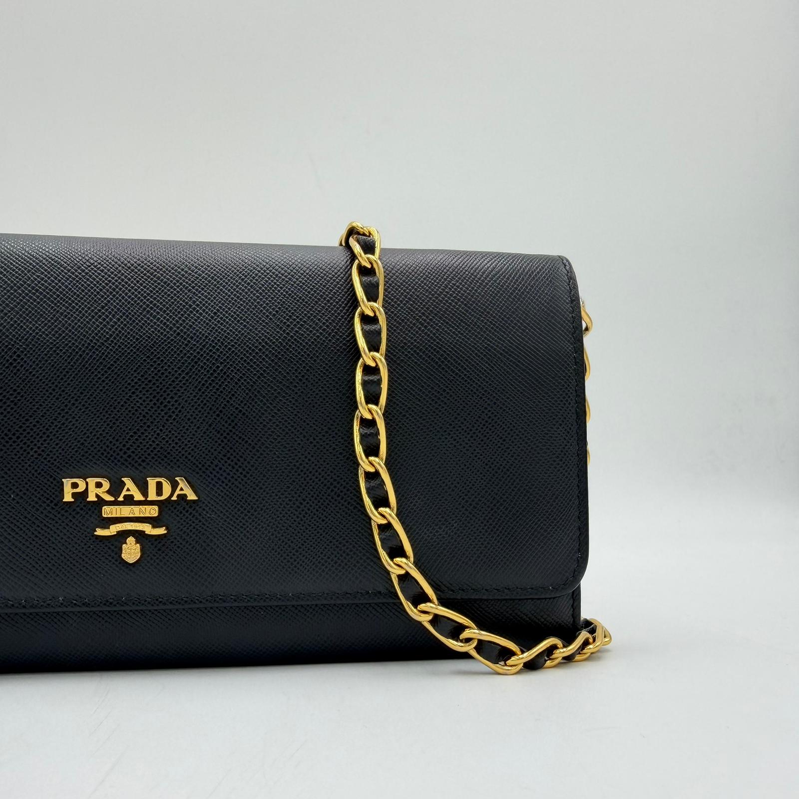 Prada Saffiano Wallet On Chain