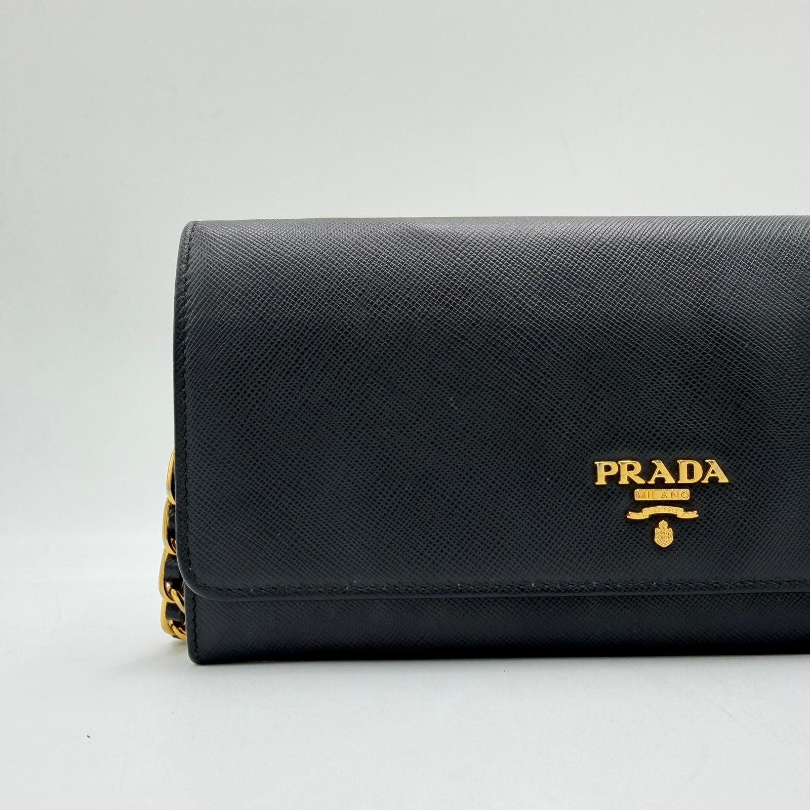 Prada Saffiano Wallet On Chain