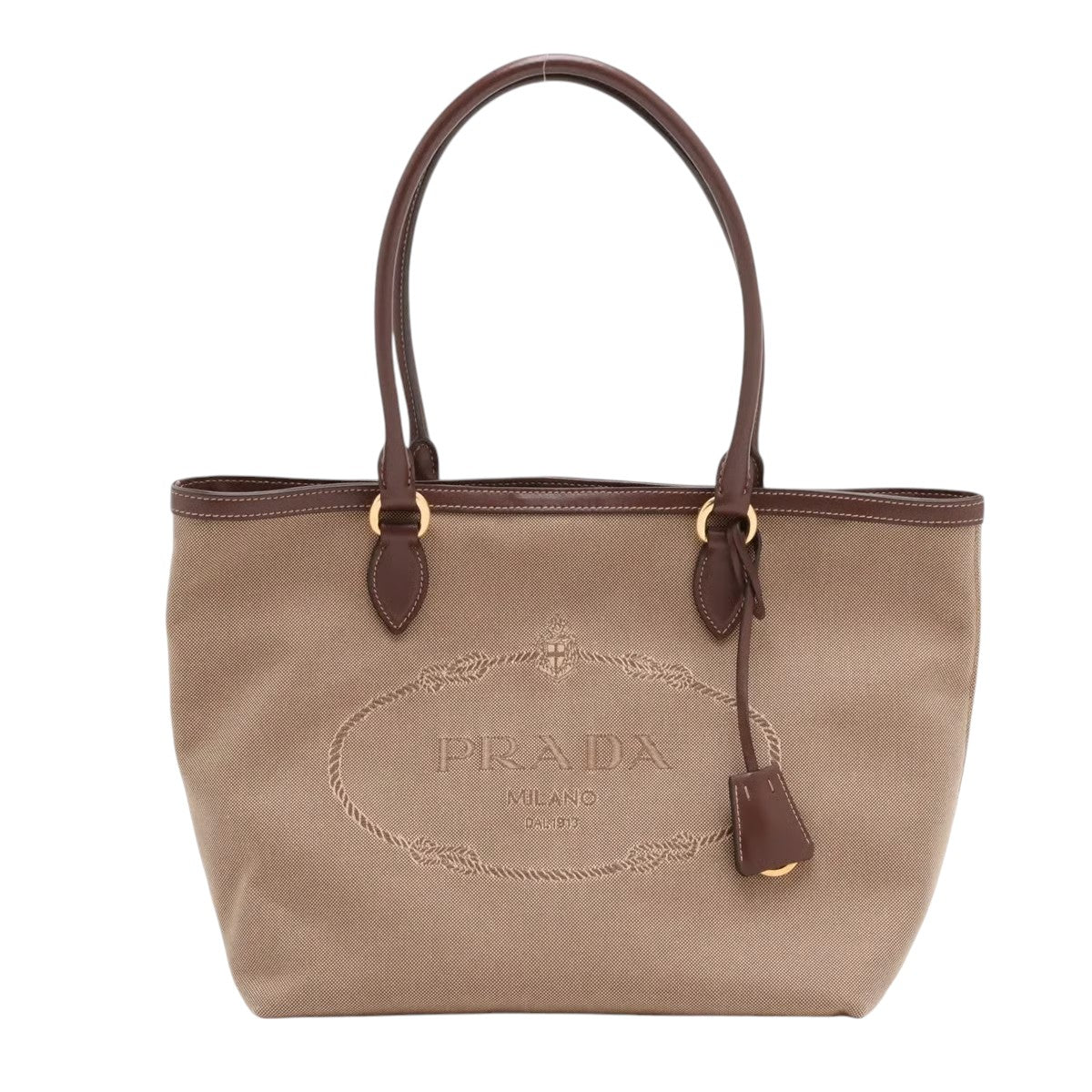 Prada Logo Canvas Tote