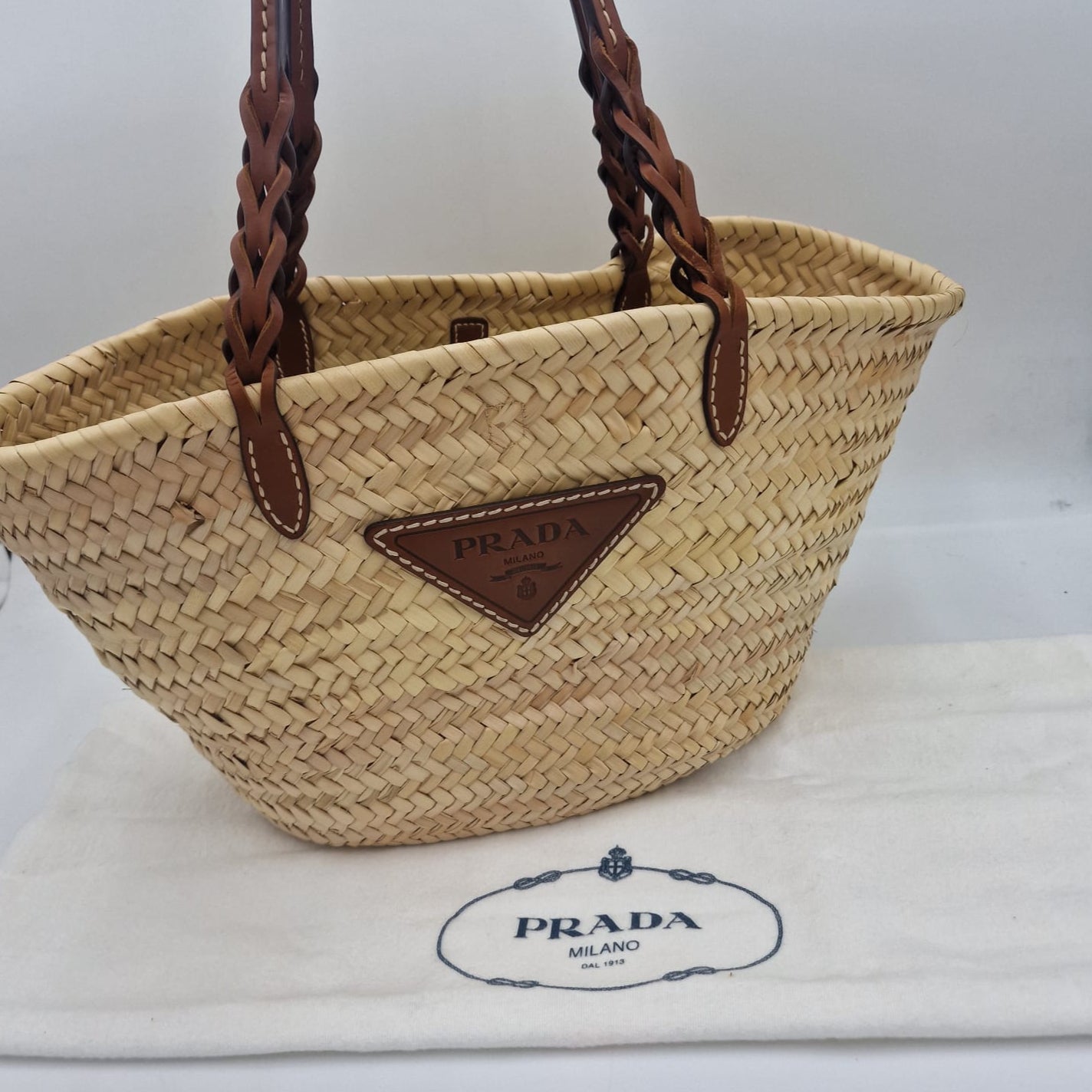 Prada Rafia Basket