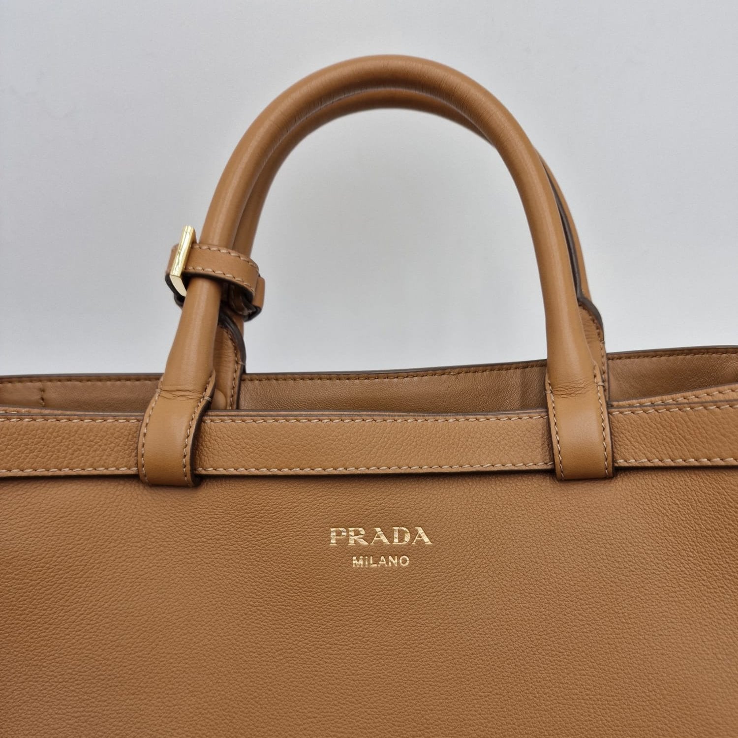 Prada Buckle Medium leather handbag with belt