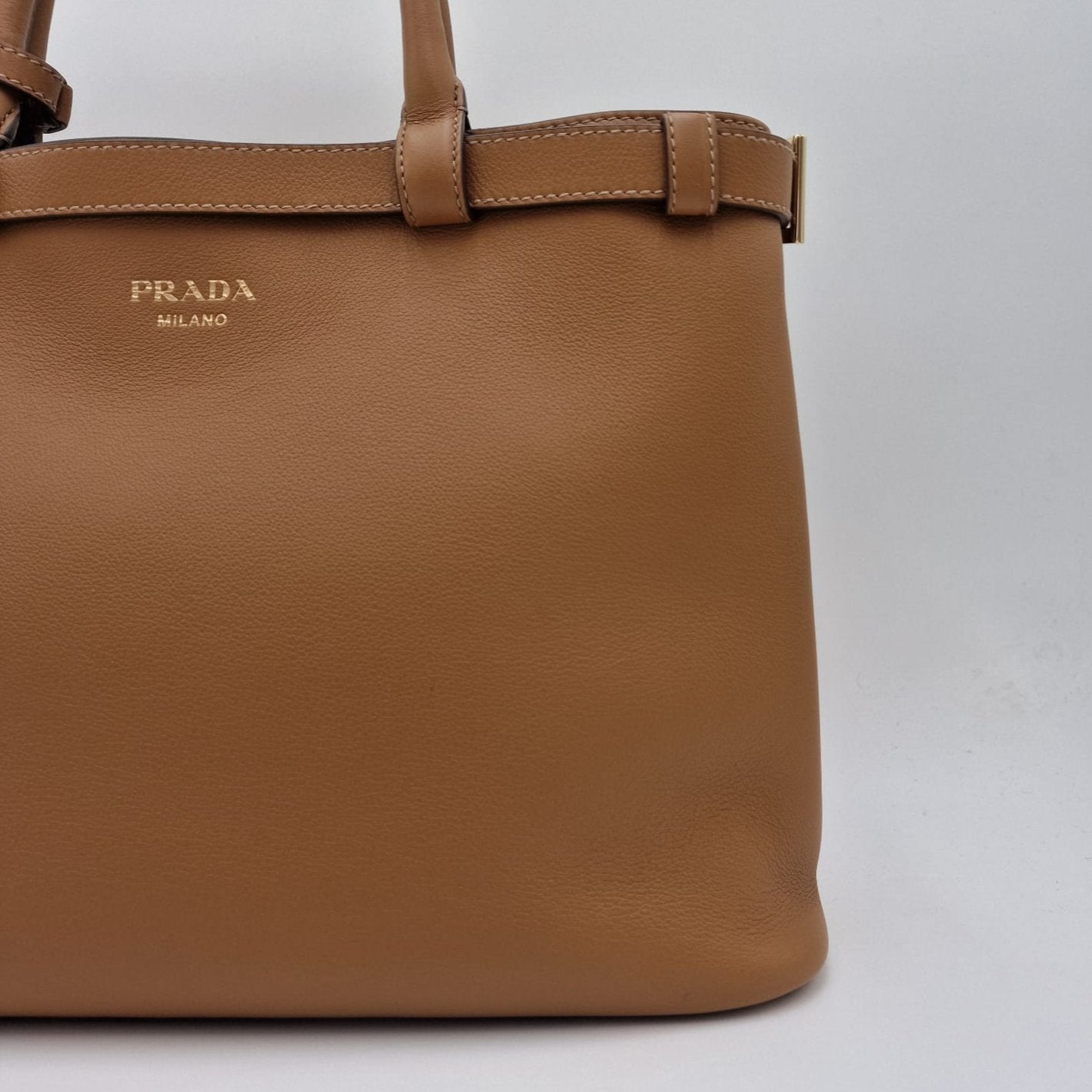 Prada Buckle Medium leather handbag with belt