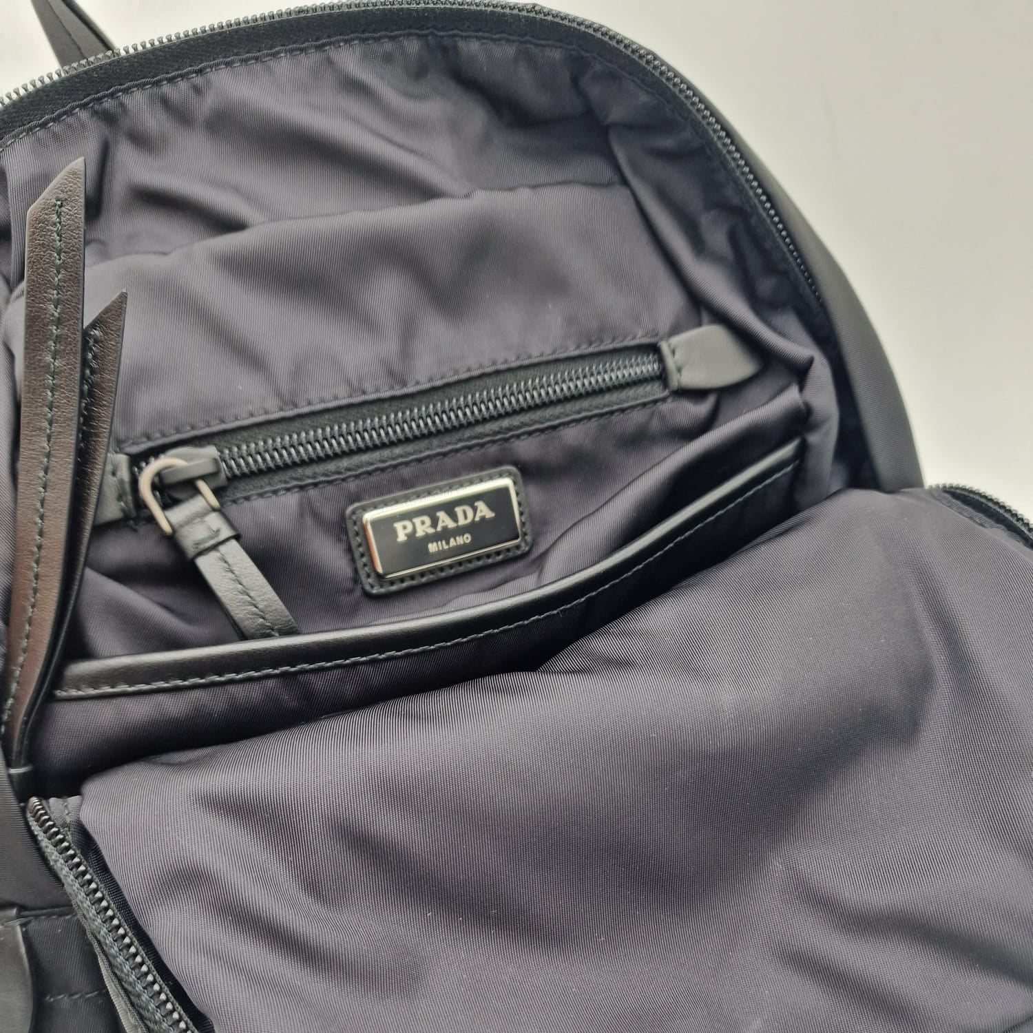 Prada Re-Nylon Saffiano Leather Backpack