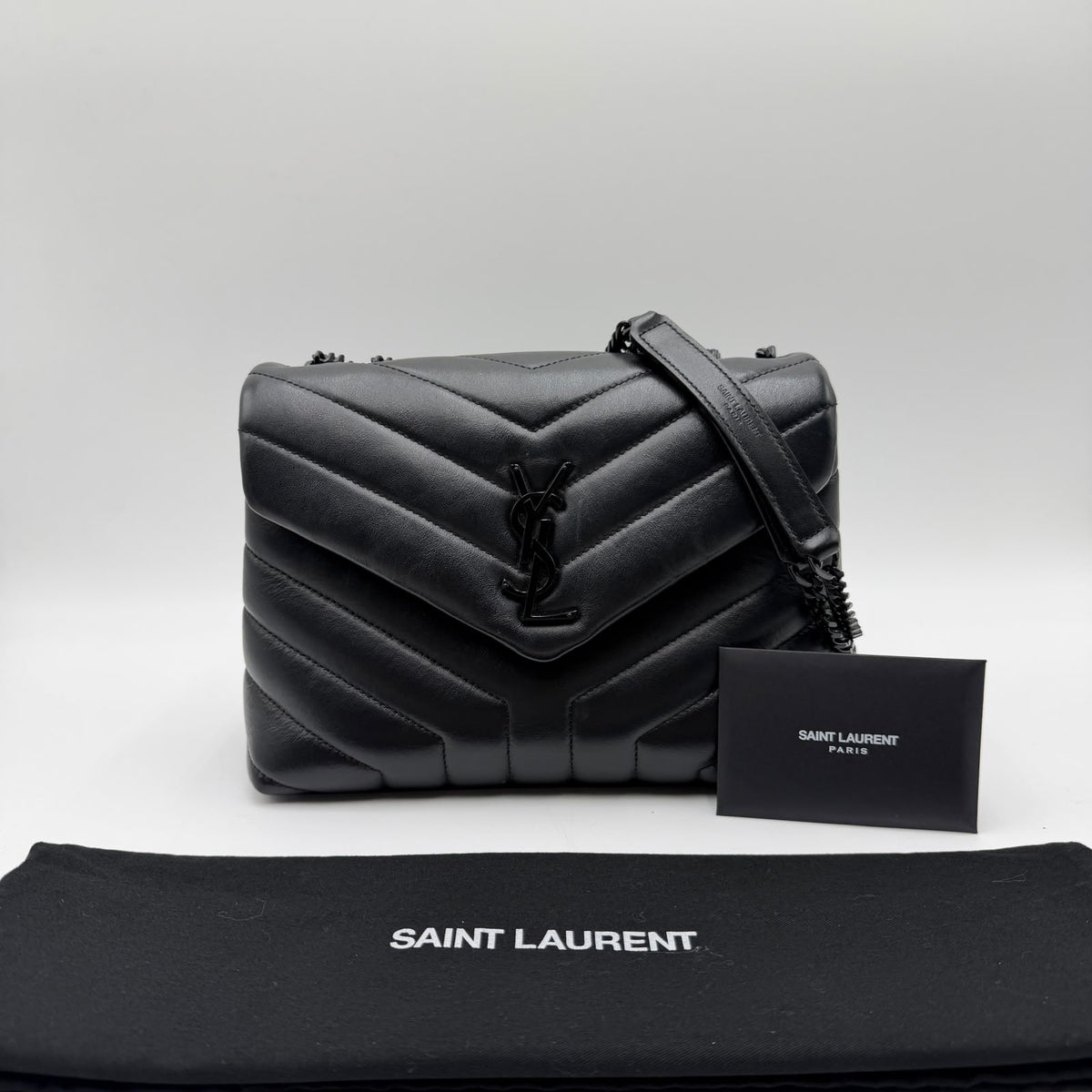 Saint Laurent Loulou Small Black Hardware