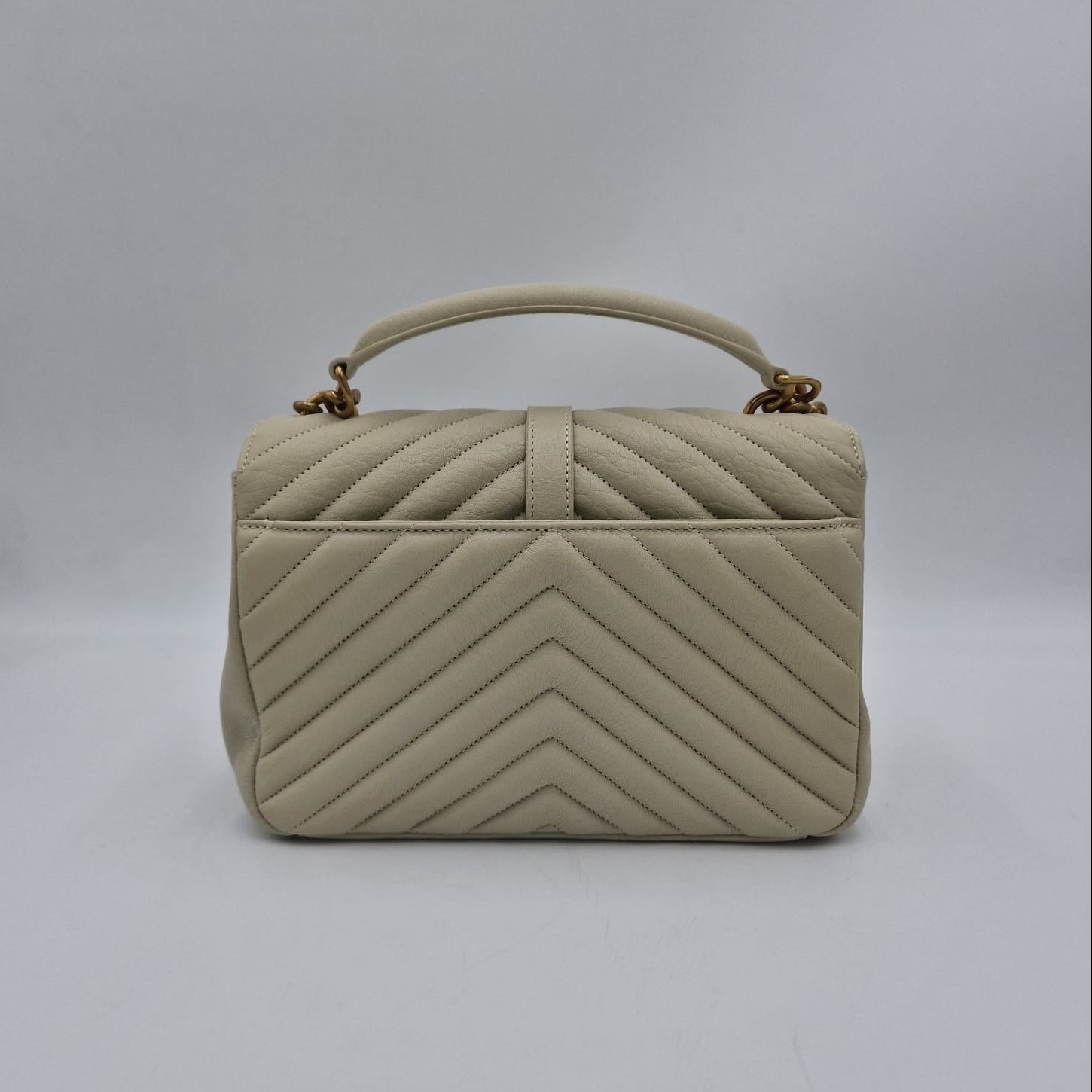 Saint Laurent College Medio Blanco Vintage