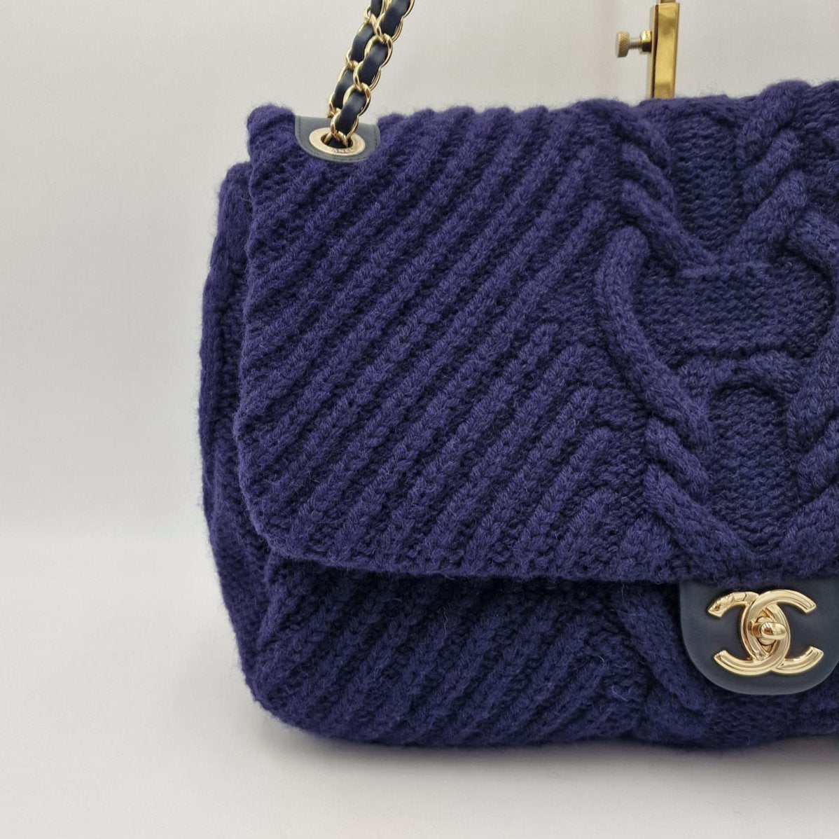 Chanel Knit Flap Large Bag