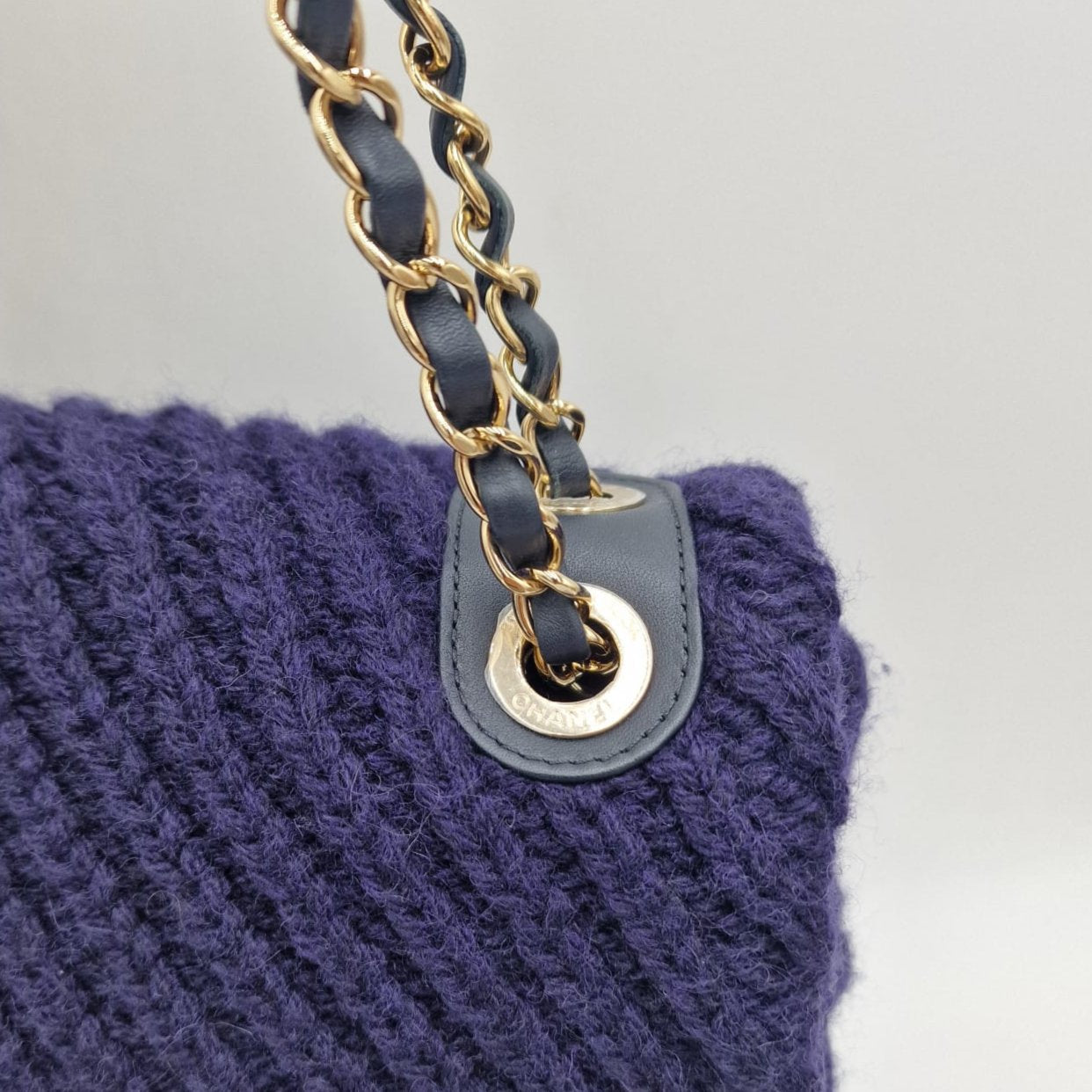 Chanel Knit Flap Large Bag