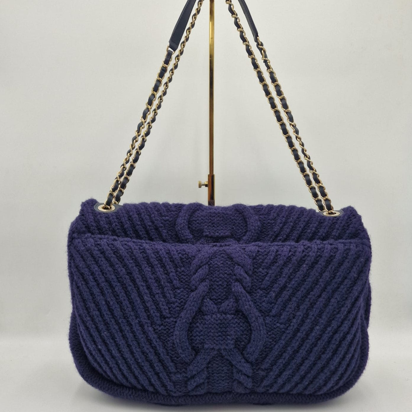 Chanel Knit Flap Large Bag