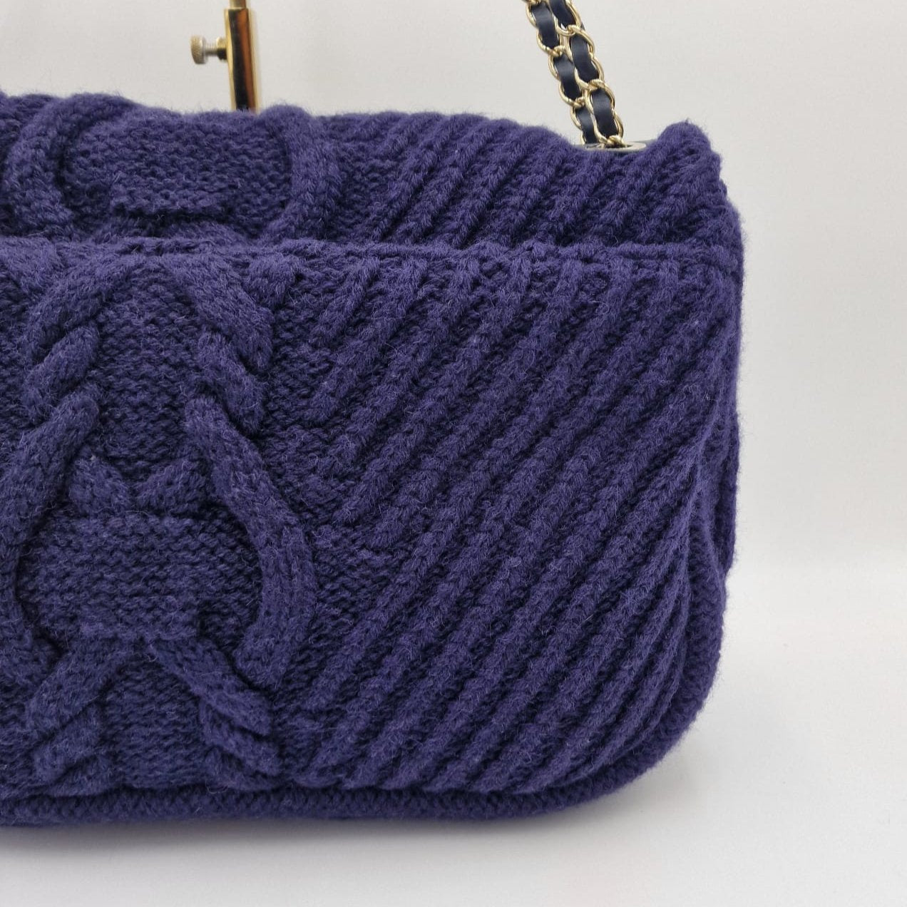 Chanel Knit Flap Large Bag