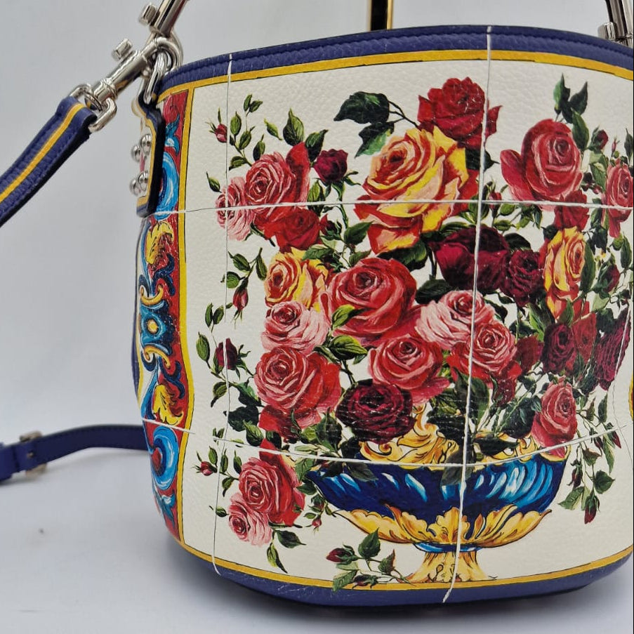 Dolce & Gabbana Majolica Print Bucket Bag