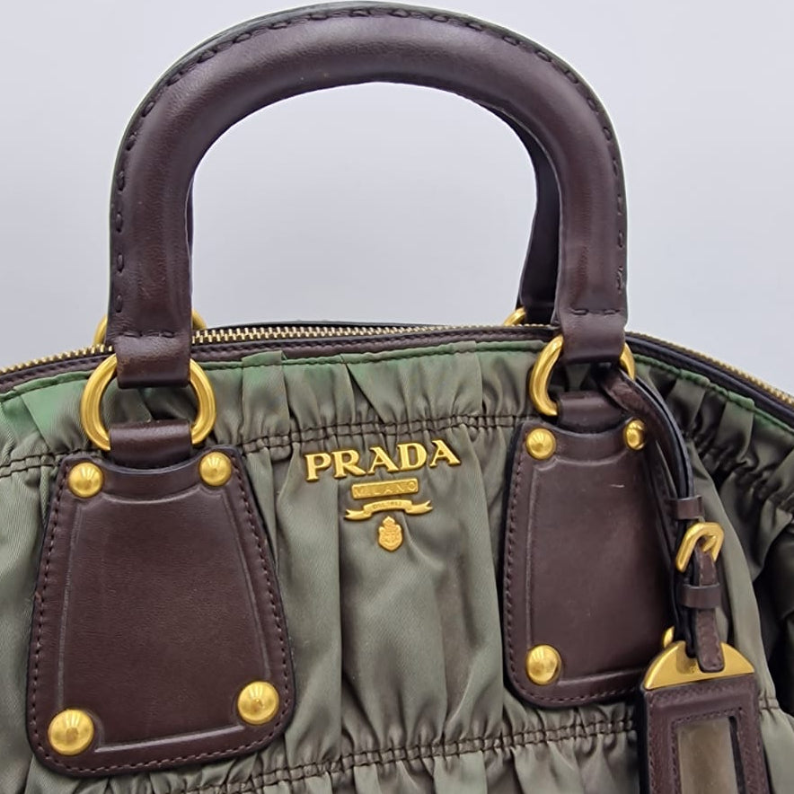 Prada Green Tessuto Gaufre