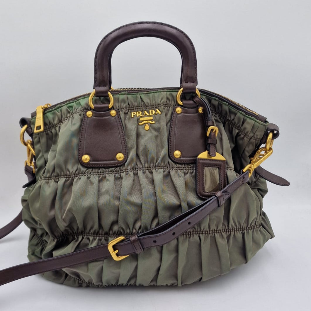 Prada Green Tessuto Gaufre
