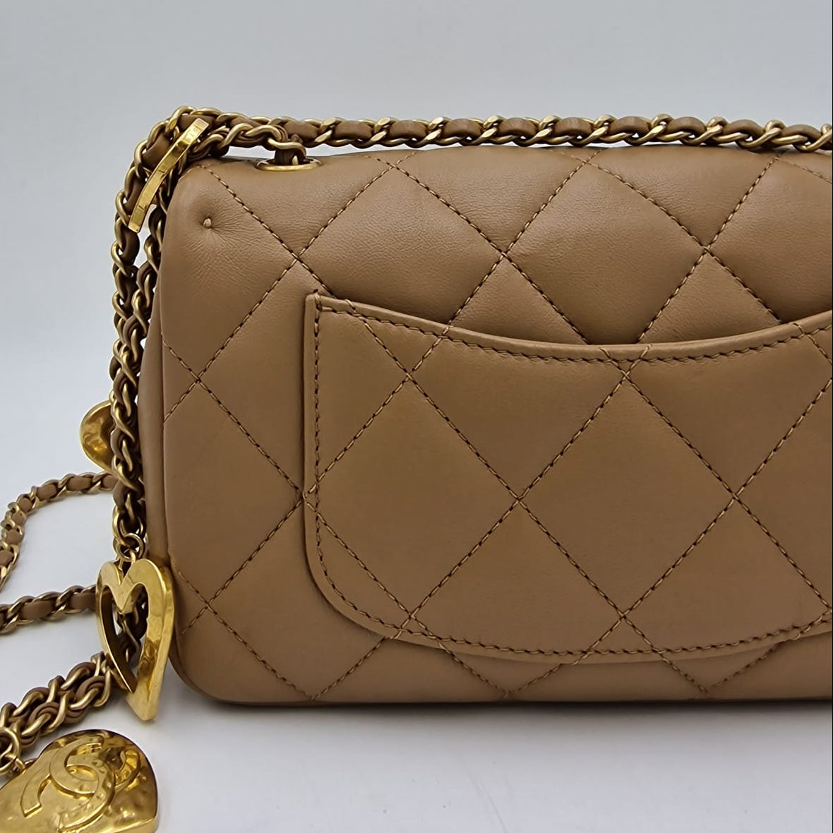 Chanel Mini Rectangular Heart Charms Flap Bag