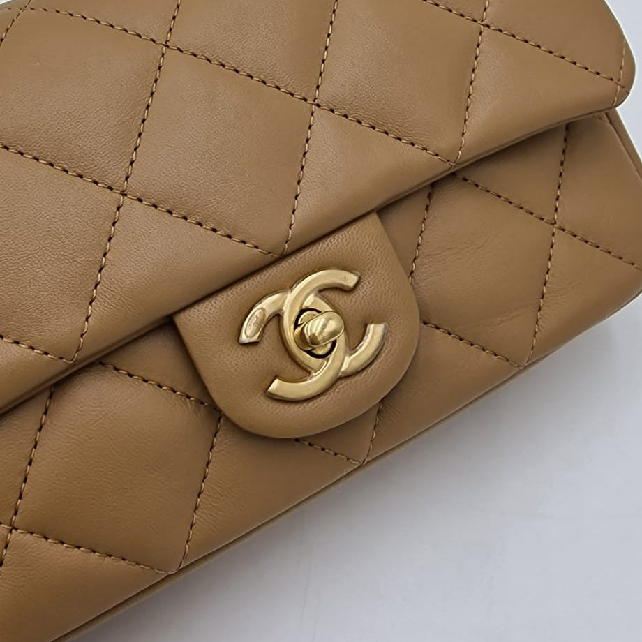 Chanel Mini Rectangular Heart Charms Flap Bag