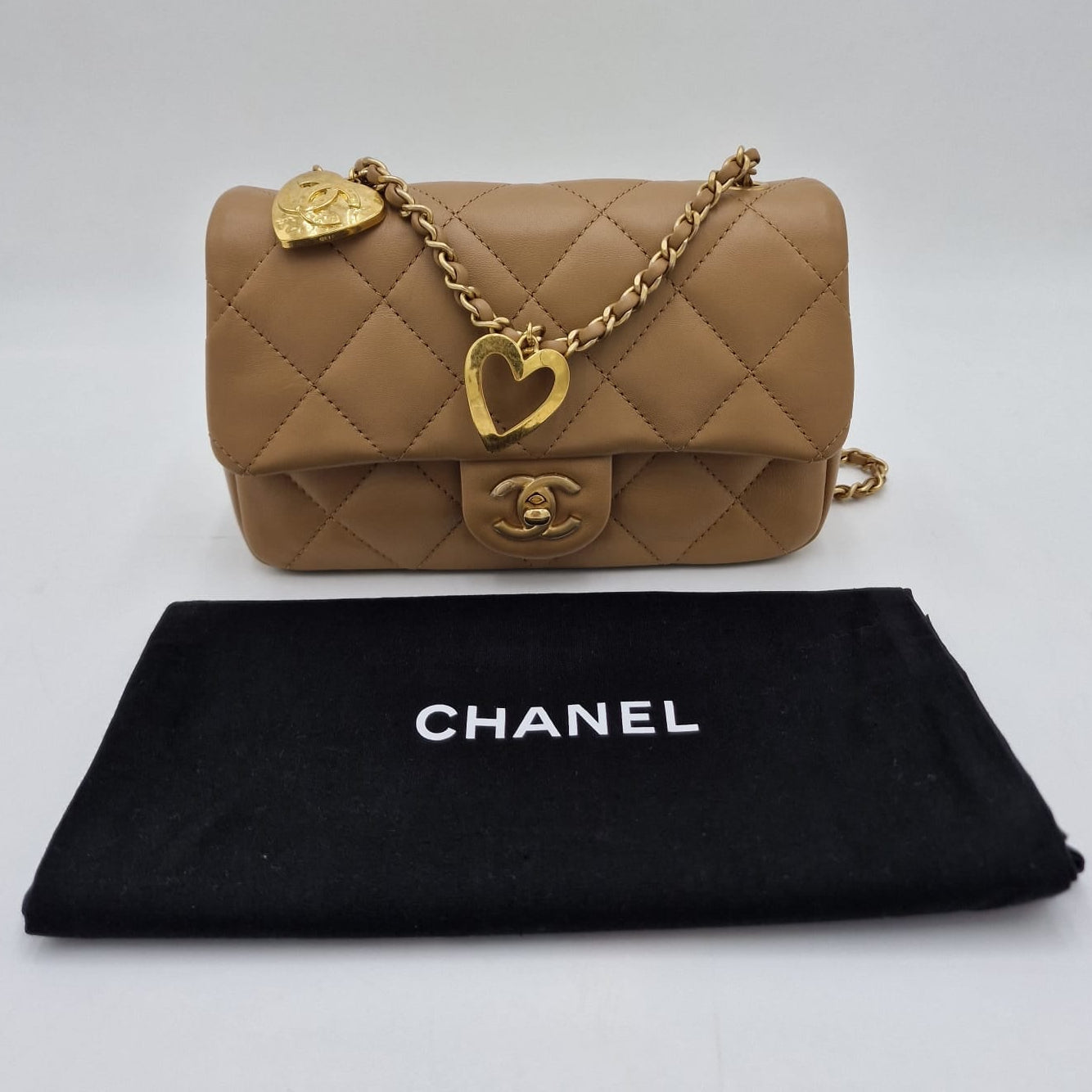 Chanel Mini Rectangular Heart Charms Flap Bag