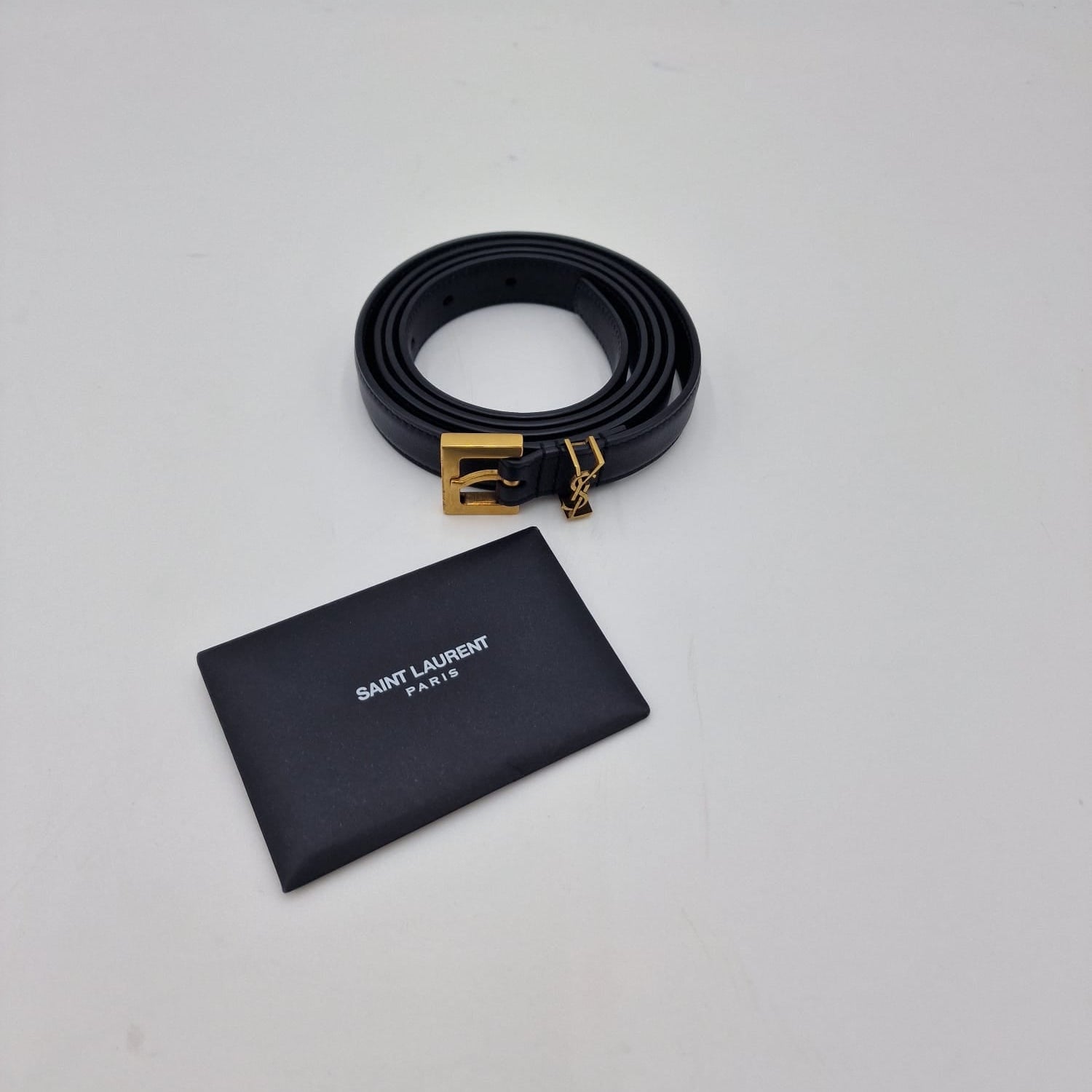 Saint Laurent Cassandre Thin Belt