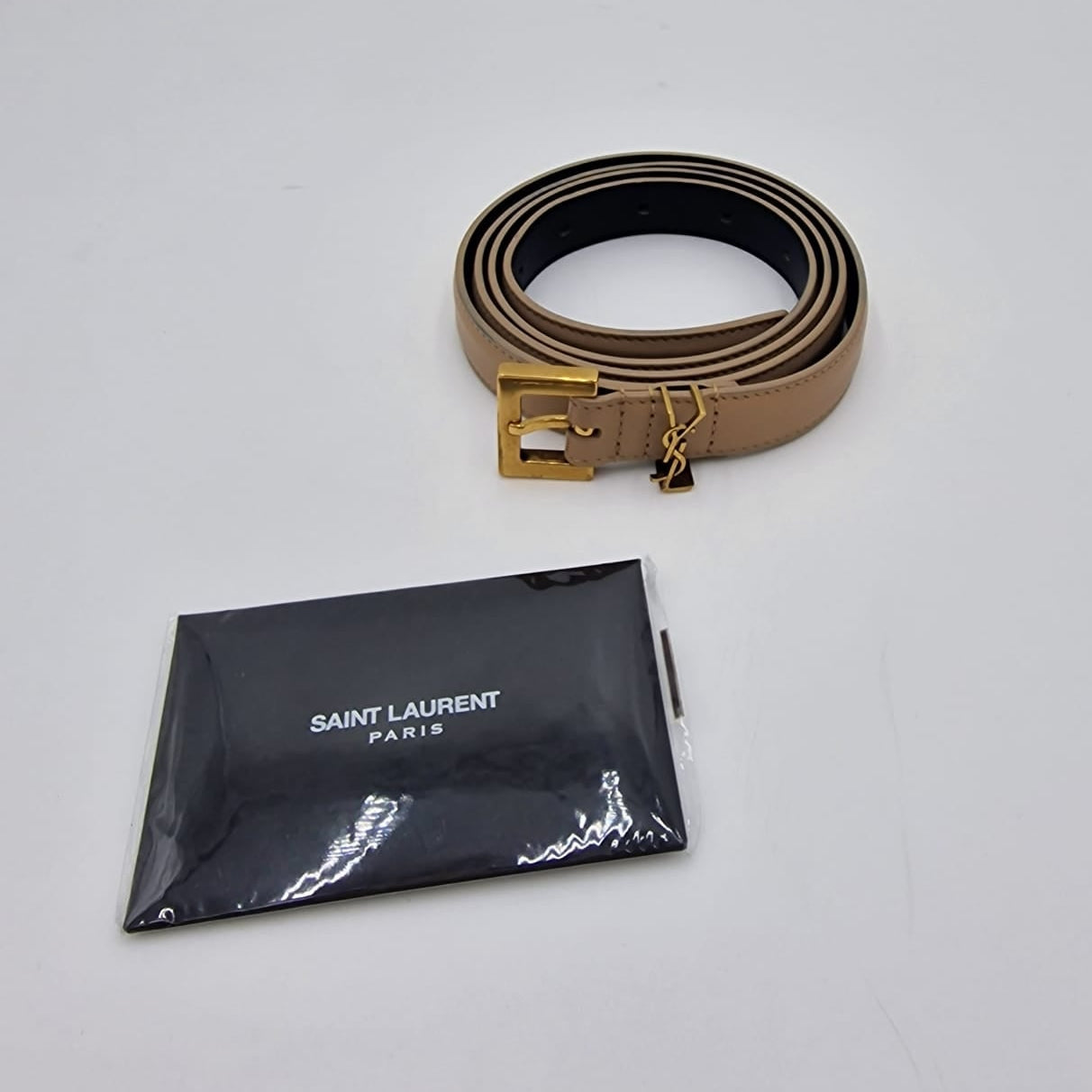 Saint Laurent Cassandre Thin Belt
