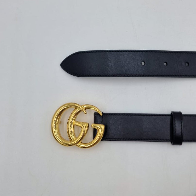 Cinturón ancho de piel Gucci