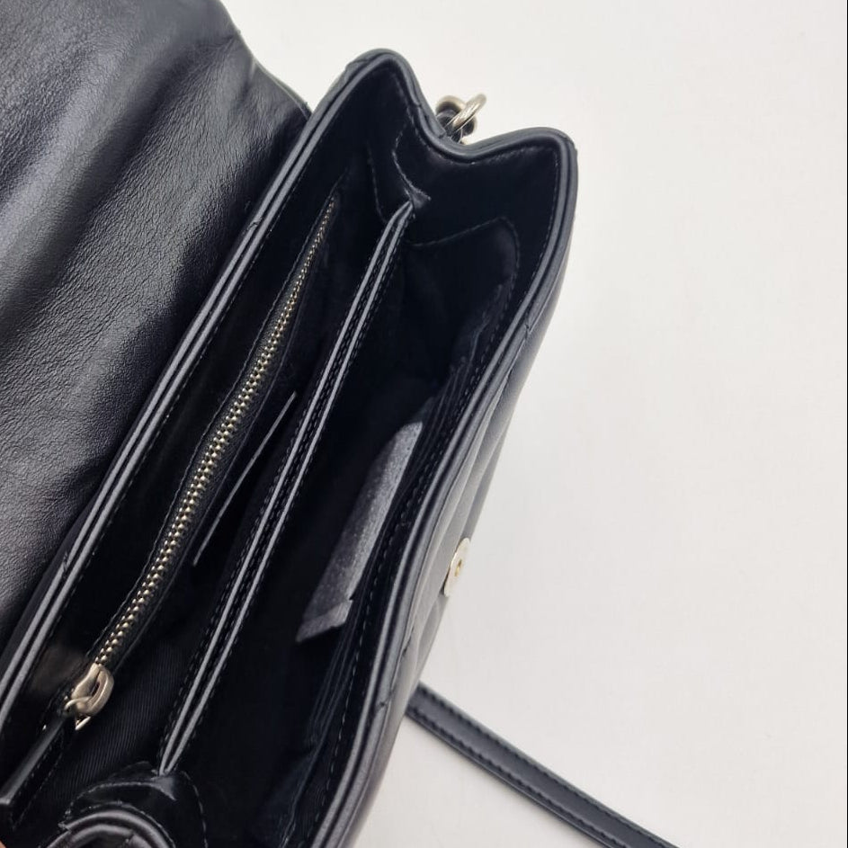 Saint Laurent Loulou Toy Leather Bag Silver