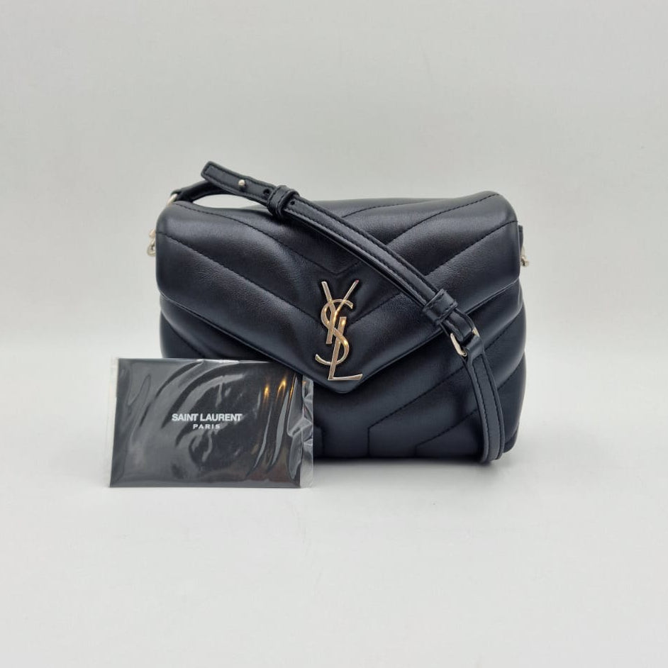 Saint Laurent Loulou Toy Leather Bag Silver