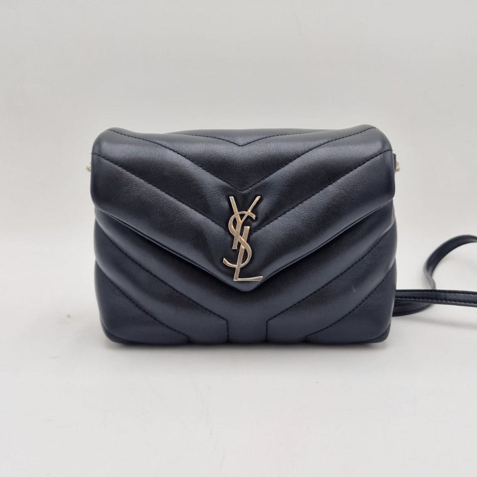 Saint Laurent Loulou Toy Leather Bag Silver