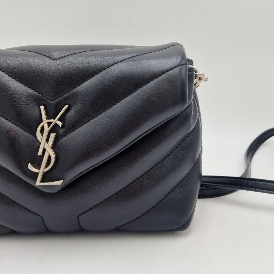 Saint Laurent Loulou Toy Leather Bag Silver