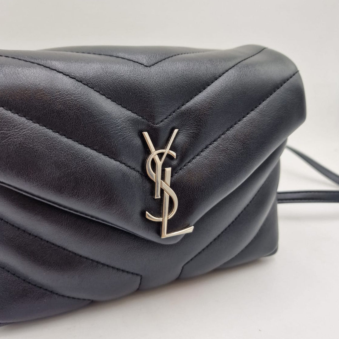 Saint Laurent Loulou Toy Leather Bag Silver