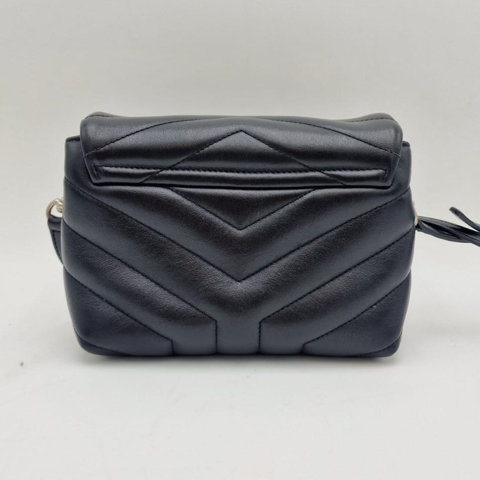 Saint Laurent Loulou Toy Leather Bag Silver