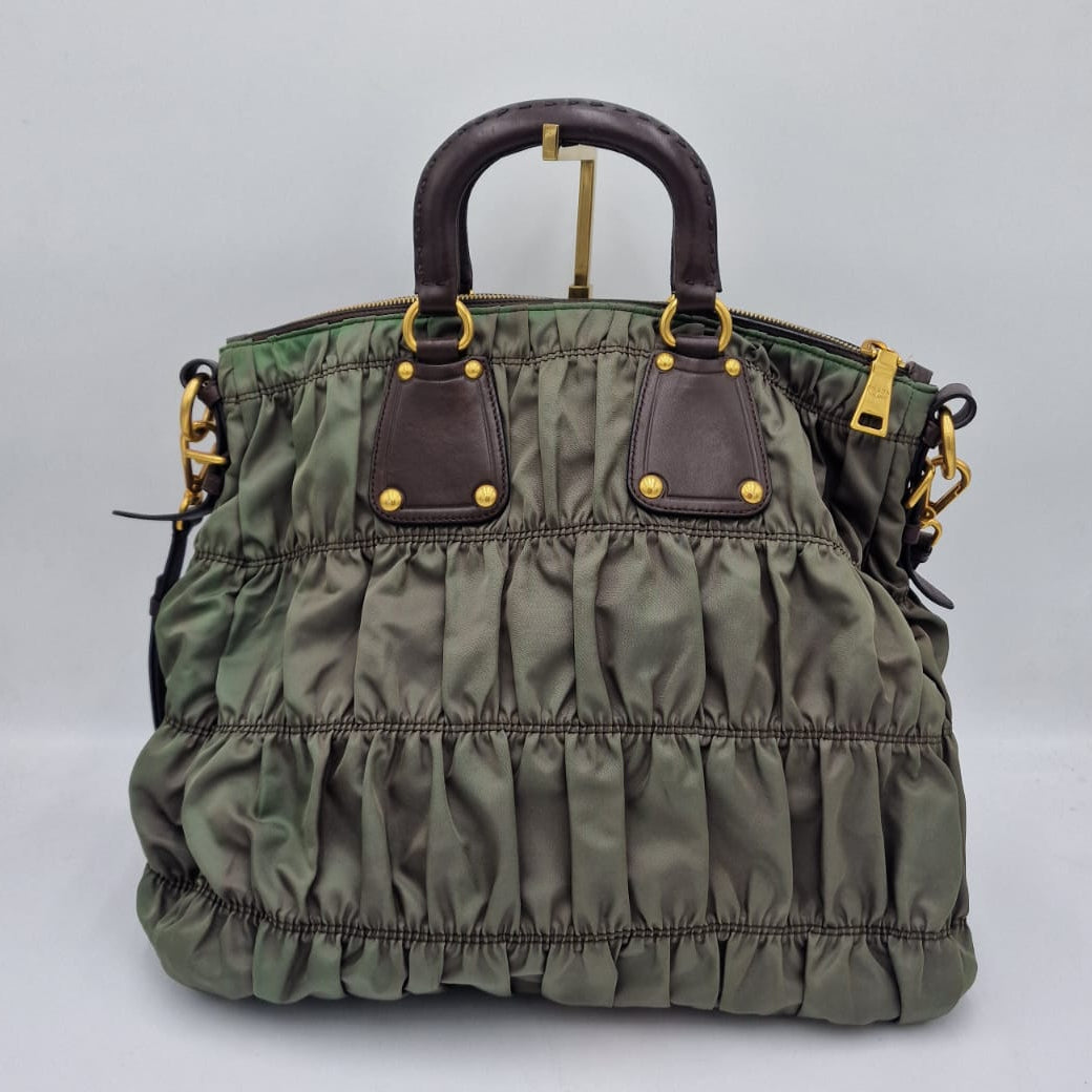 Prada Green Tessuto Gaufre
