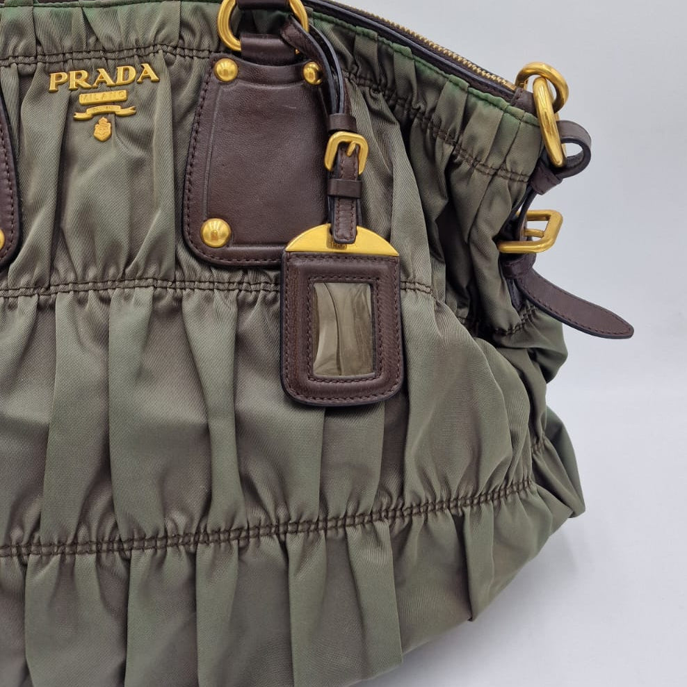 Prada Green Tessuto Gaufre