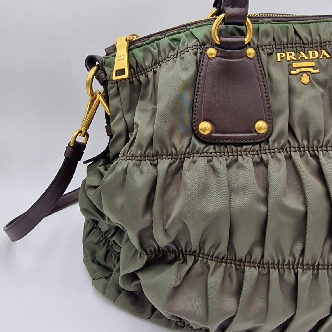Prada Green Tessuto Gaufre