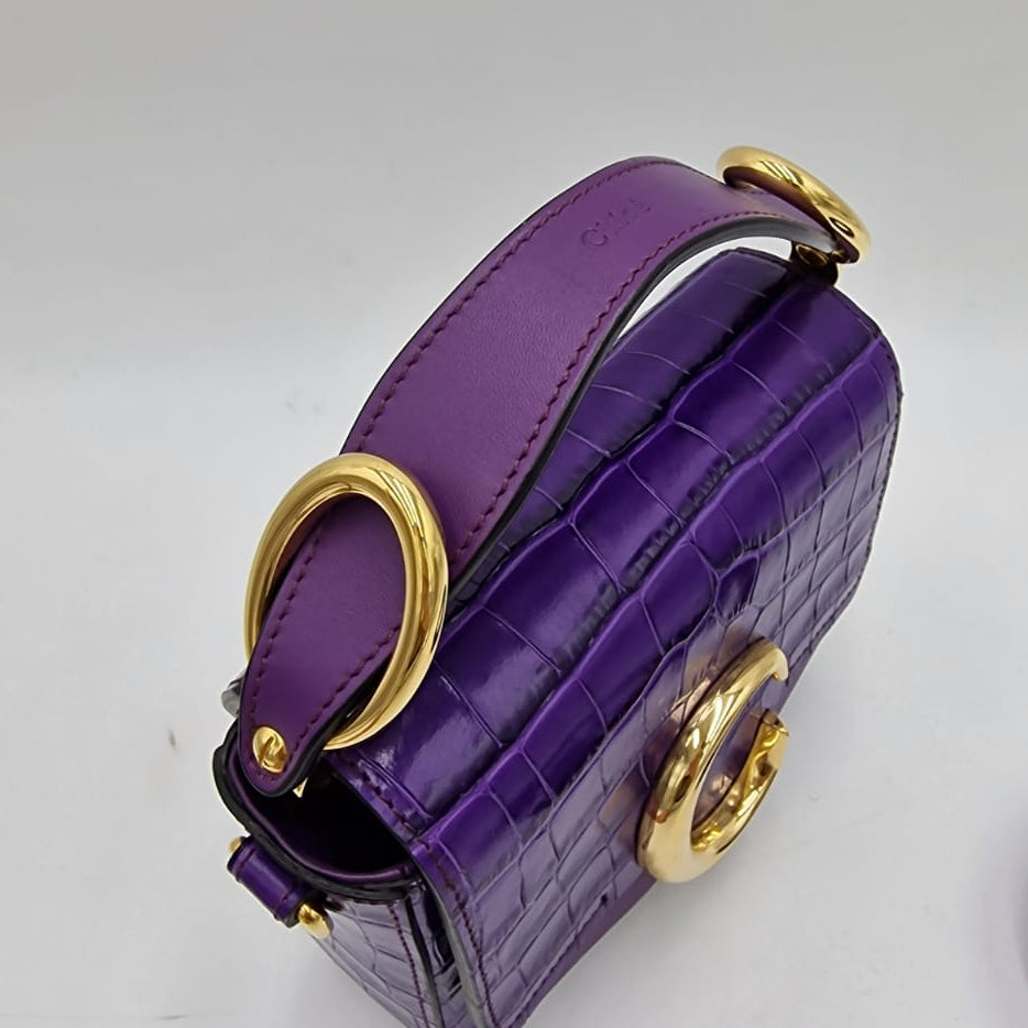 Chloé Mini C Croco Effect