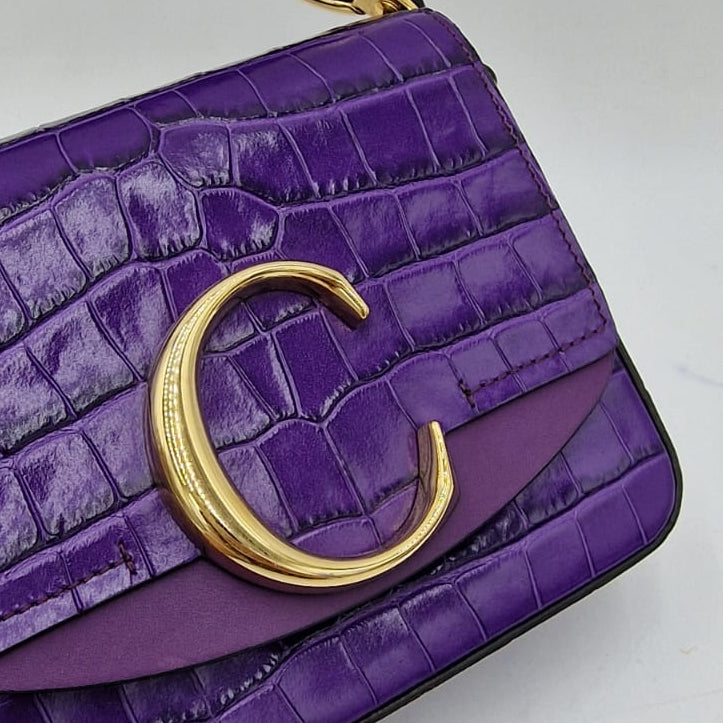 Chloé Mini C Croco Effect
