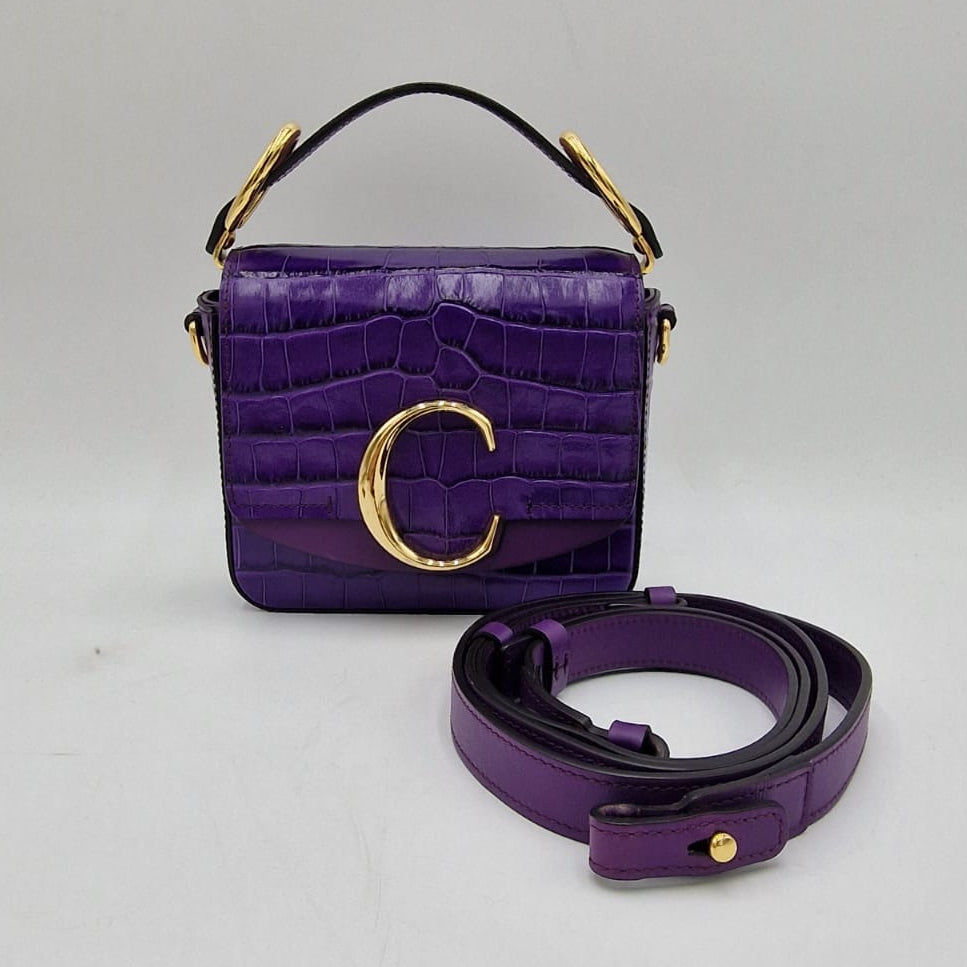Chloé Mini C Croco Effect