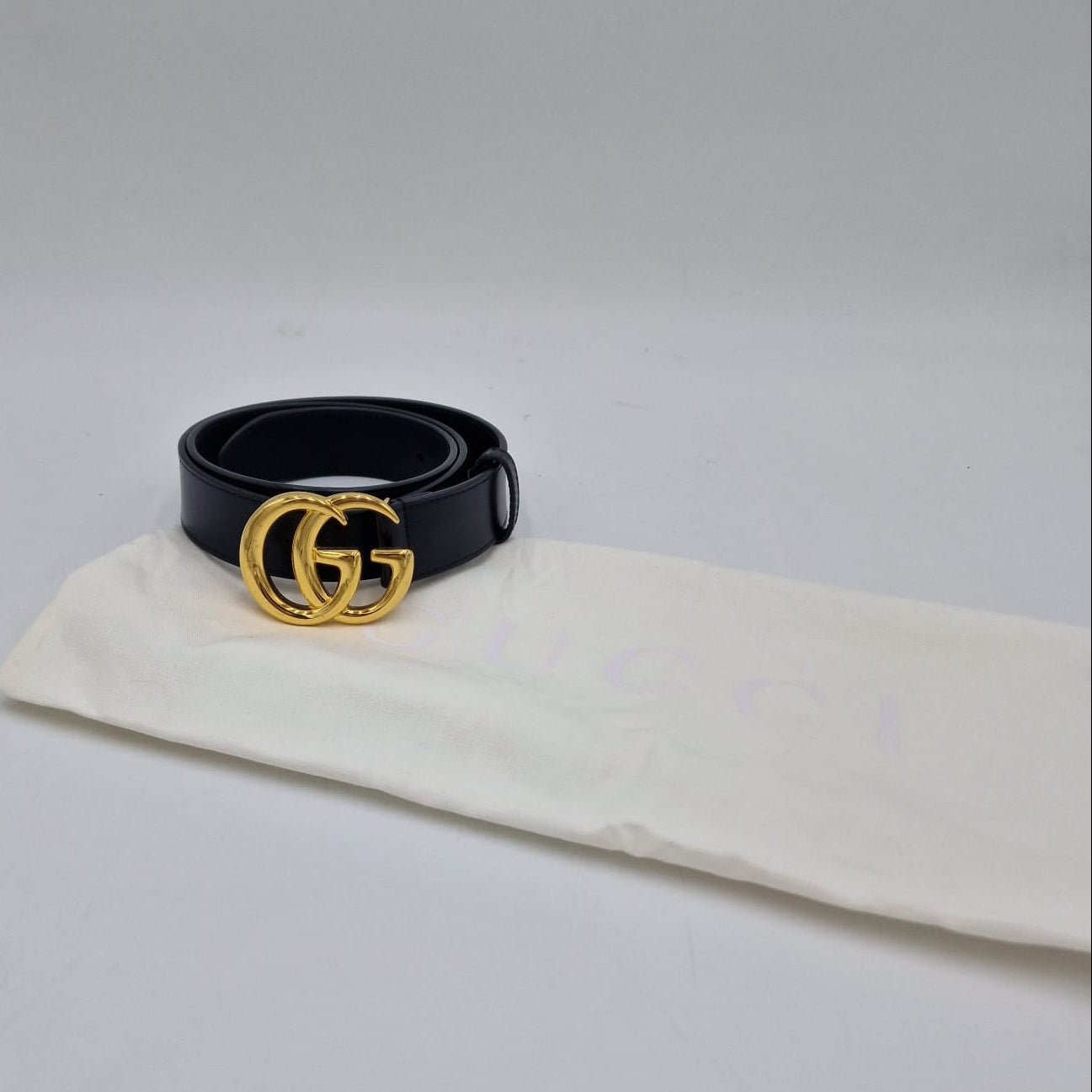 Gucci Double GG Marmont Leather Belt