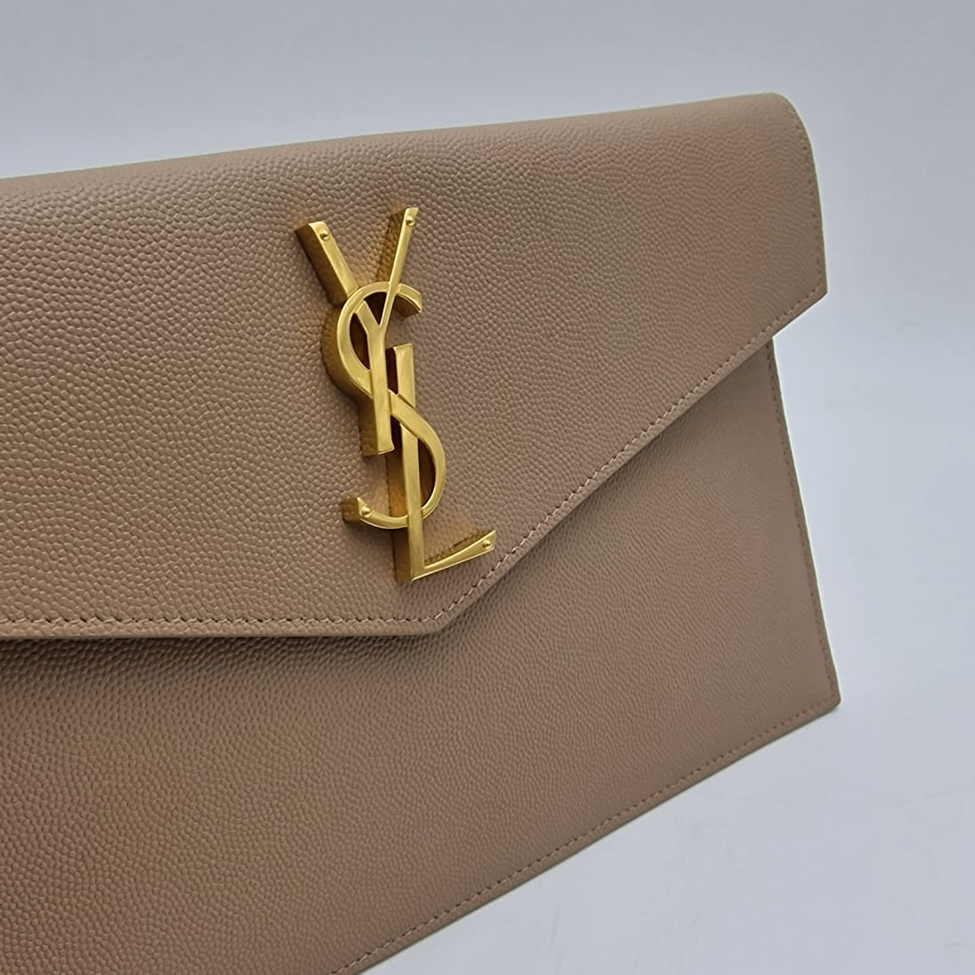 Saint Laurent Uptown Clutch Taupe