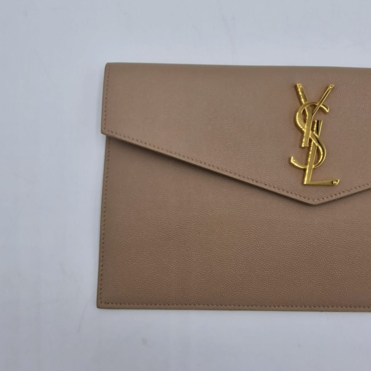 Saint Laurent Uptown Clutch Taupe