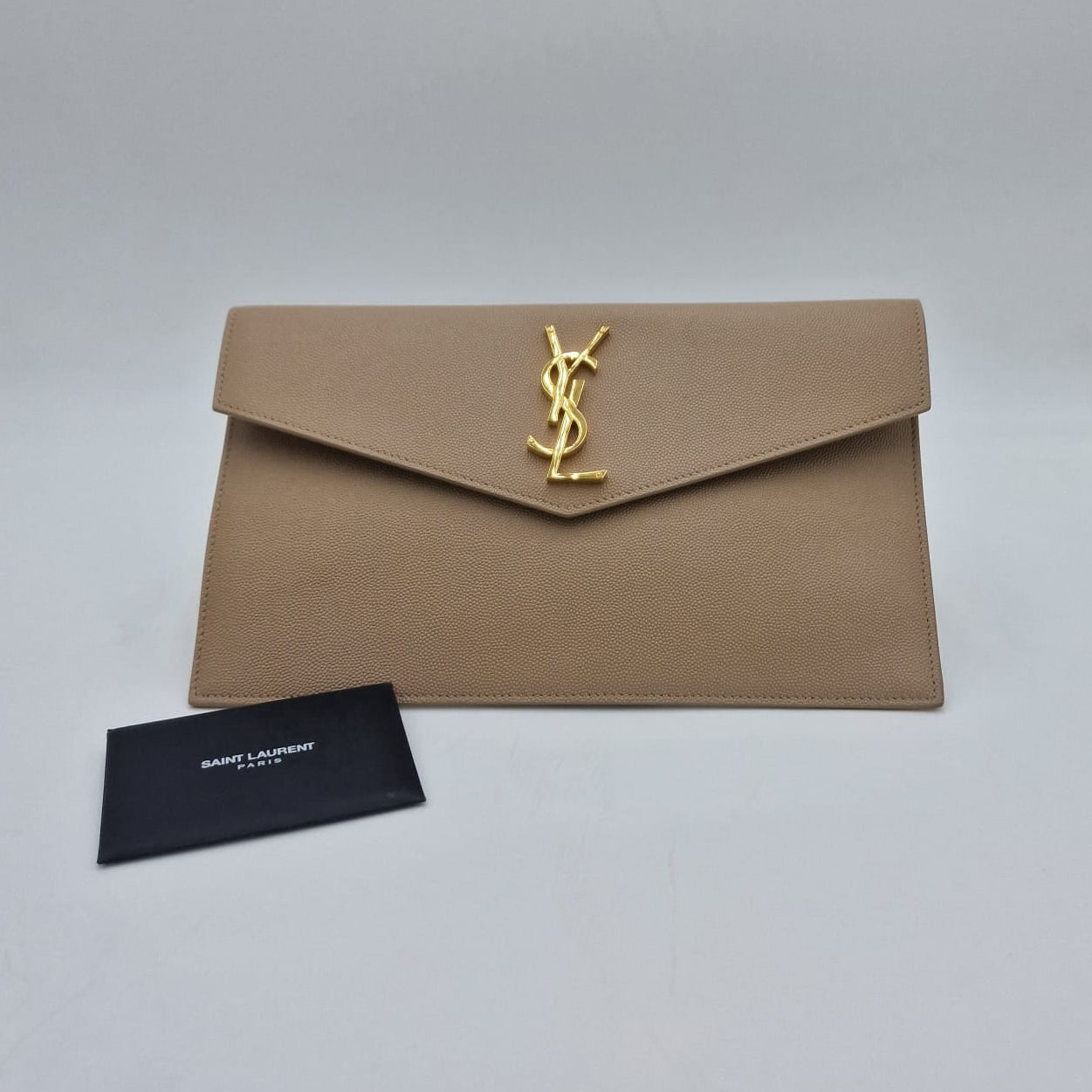 Saint Laurent Uptown Clutch Taupe
