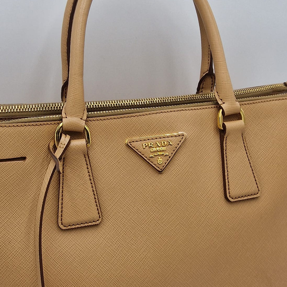 Prada Galleria Bolso De Piel Saffiano Rosa